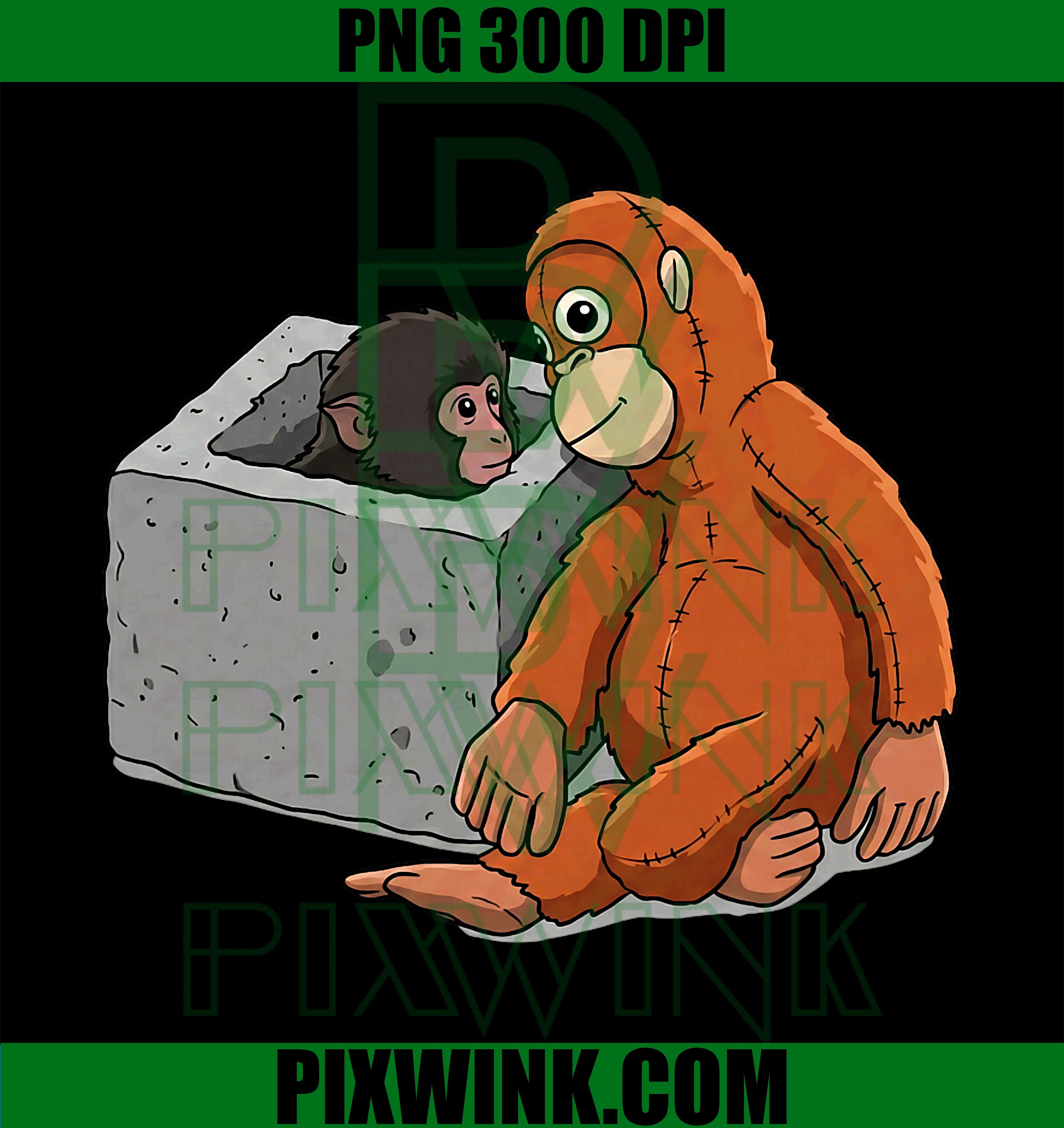 Baby Monkey Punch Graphic PNG, Cute Monkey Design PNG