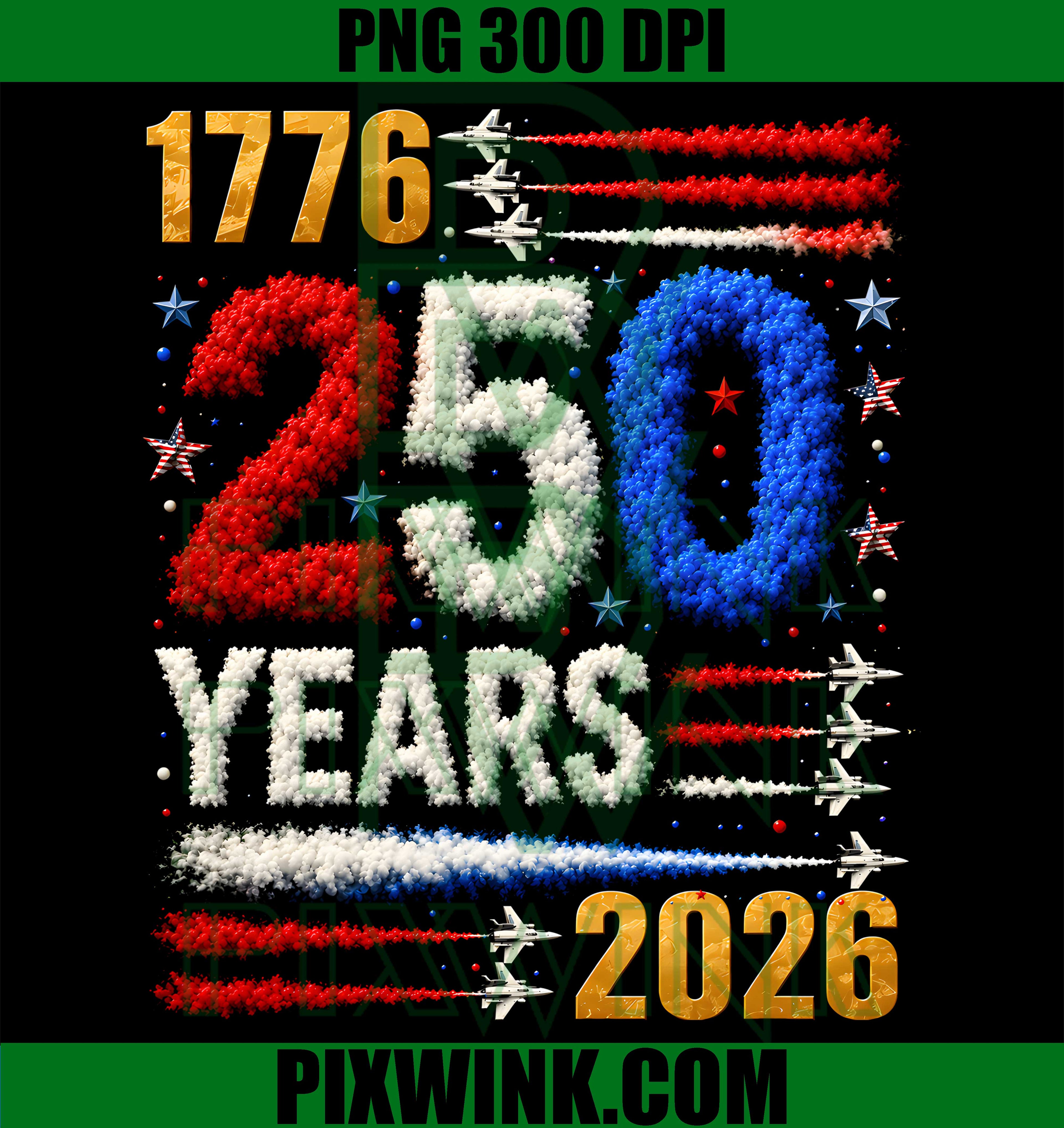 USA Flag 250Yrs PNG, 4th July Flag PNG, USA PNG