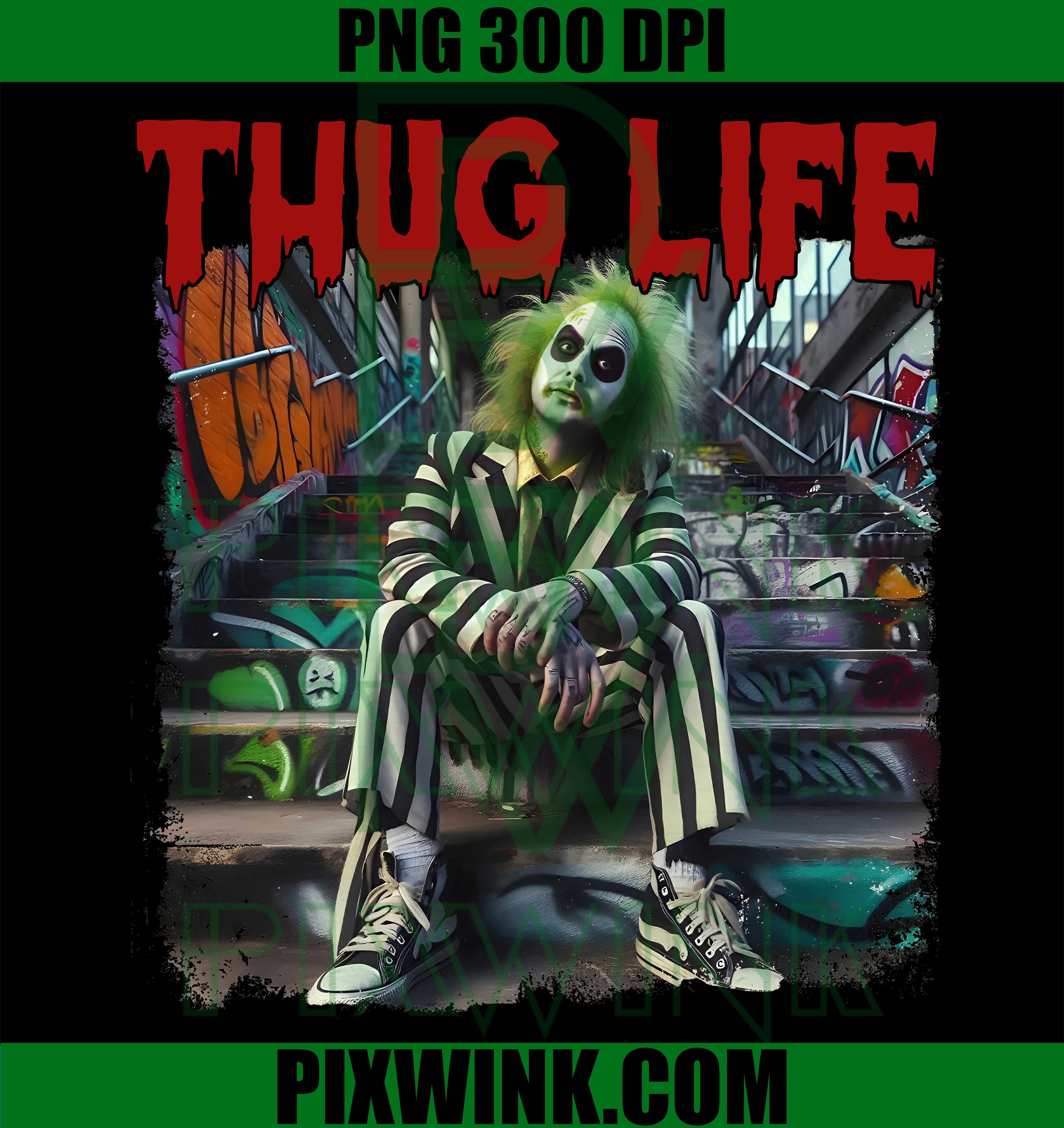 Beetlejuice PNG, Horror Thug Life PNG, Movie Ghost Magic Art PNG