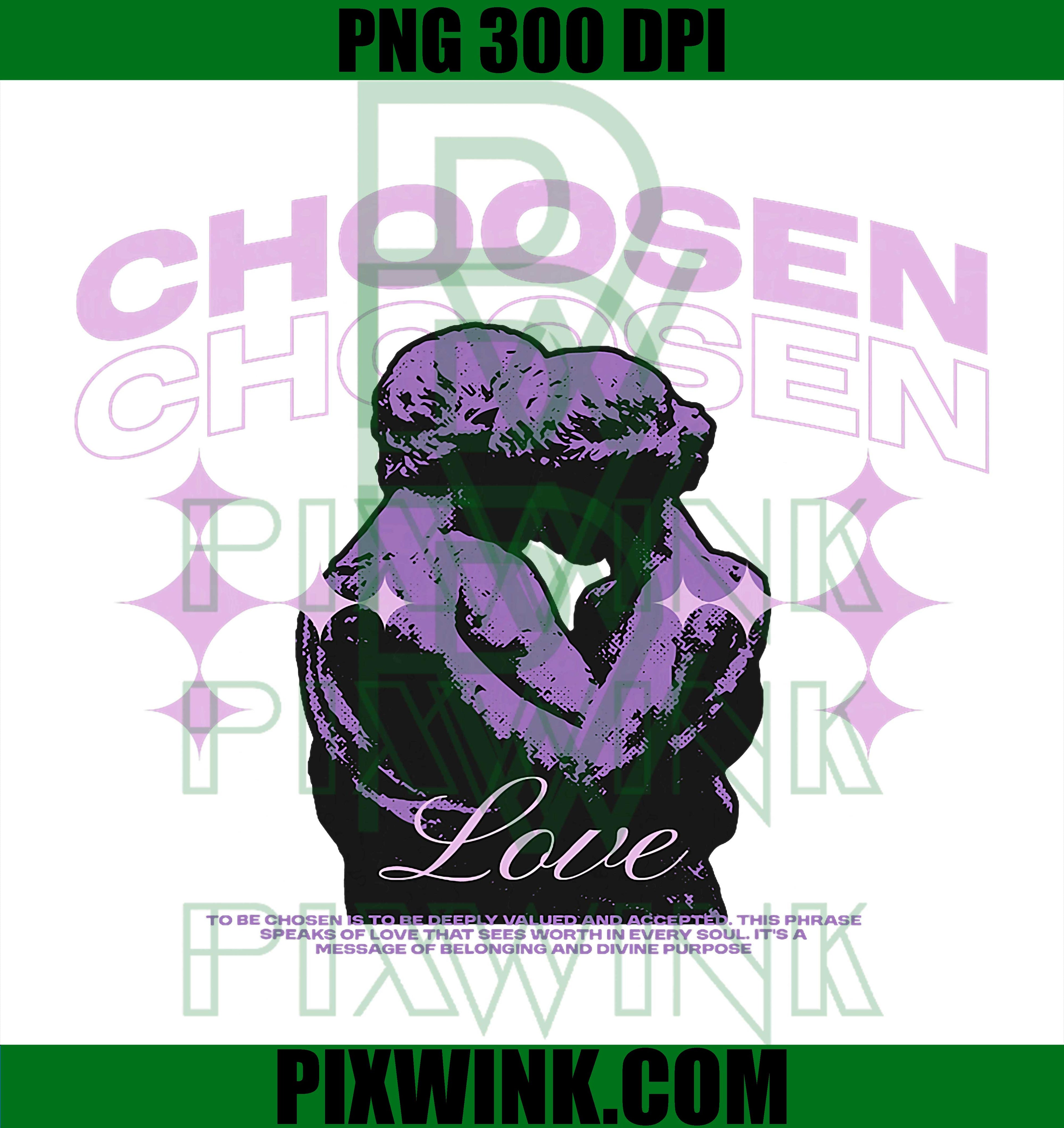 Chosen Y2K Streetwear PNG, Retro Street Style Text PNG