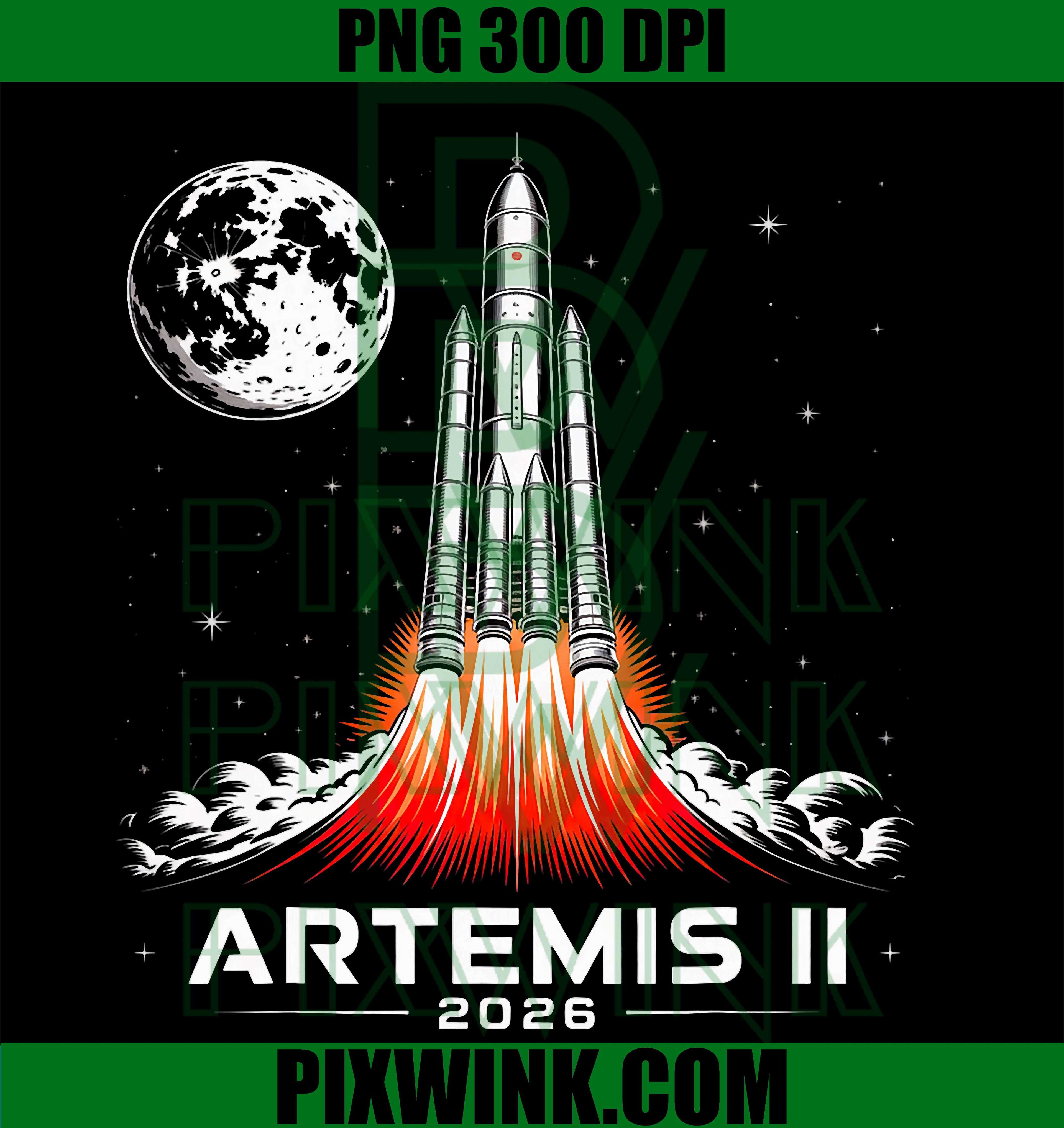 Artemis II Rocket PNG, Moon Mission Space PNG, NASA Exploration 2026 PNG