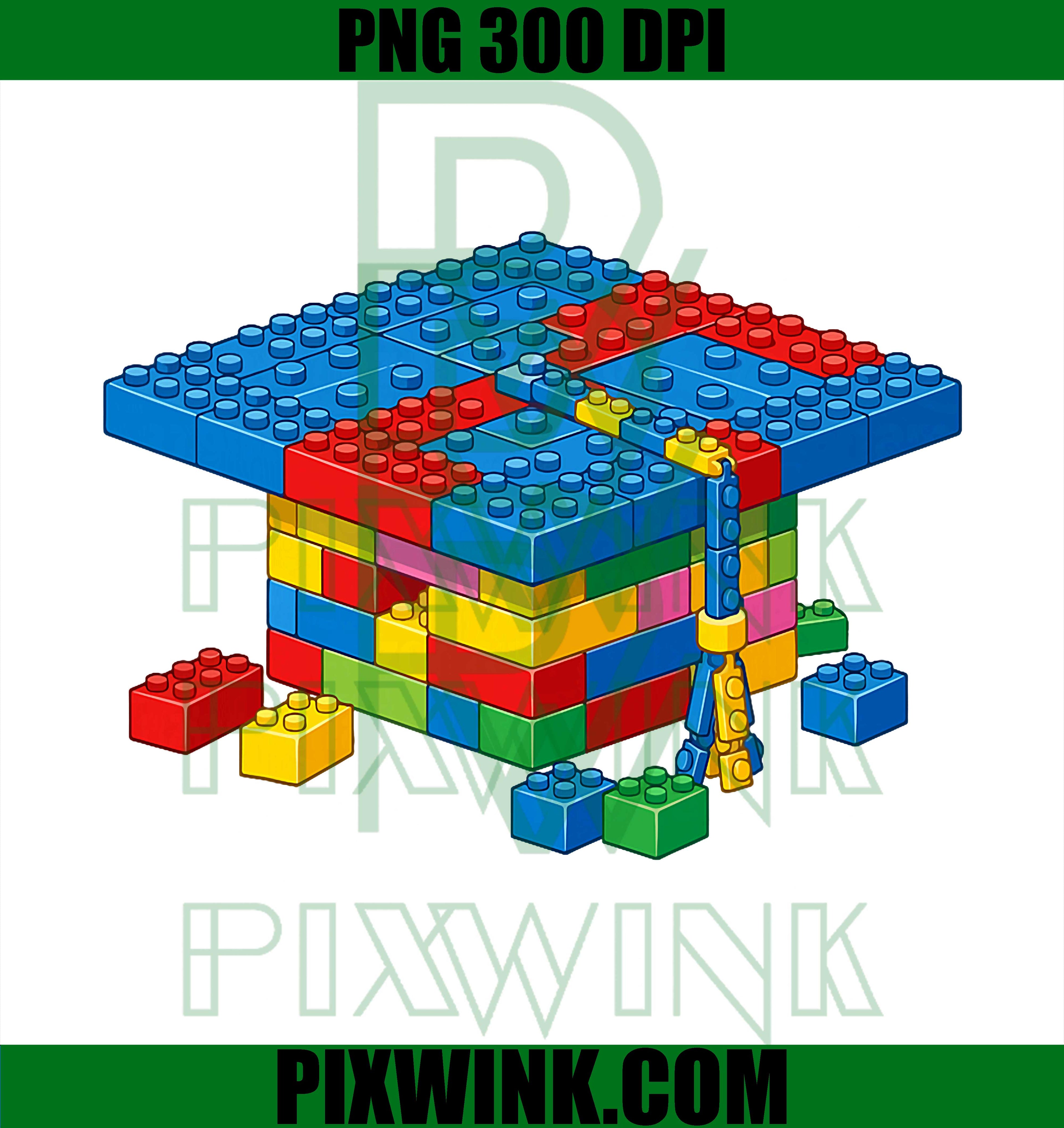 Brick Builder PNG, Graduation Blocks PNG Happy Graduate Design