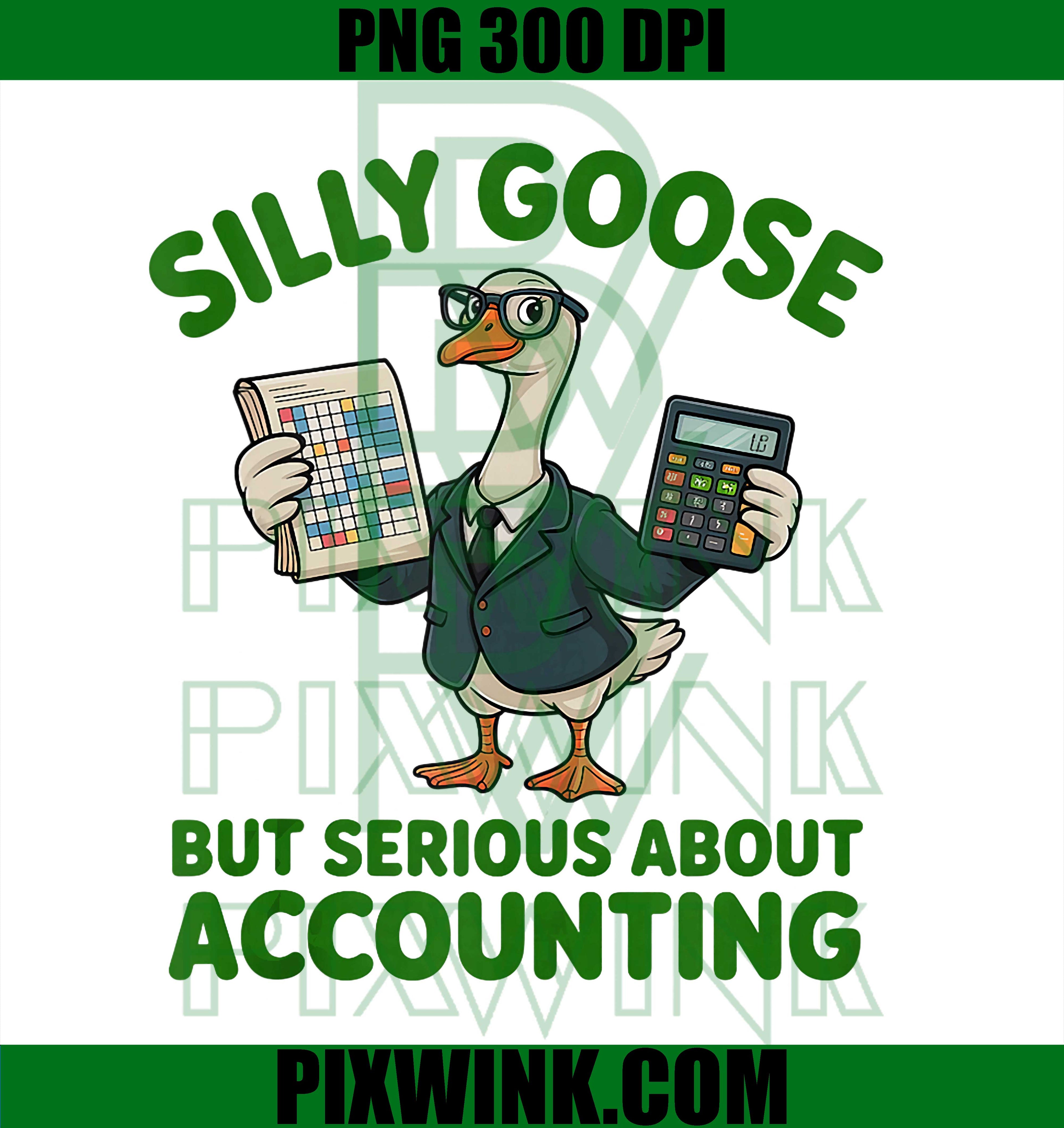 Goose Duck Bookkeeper PNG, Funny Tax Season Accounting Graphic PNG