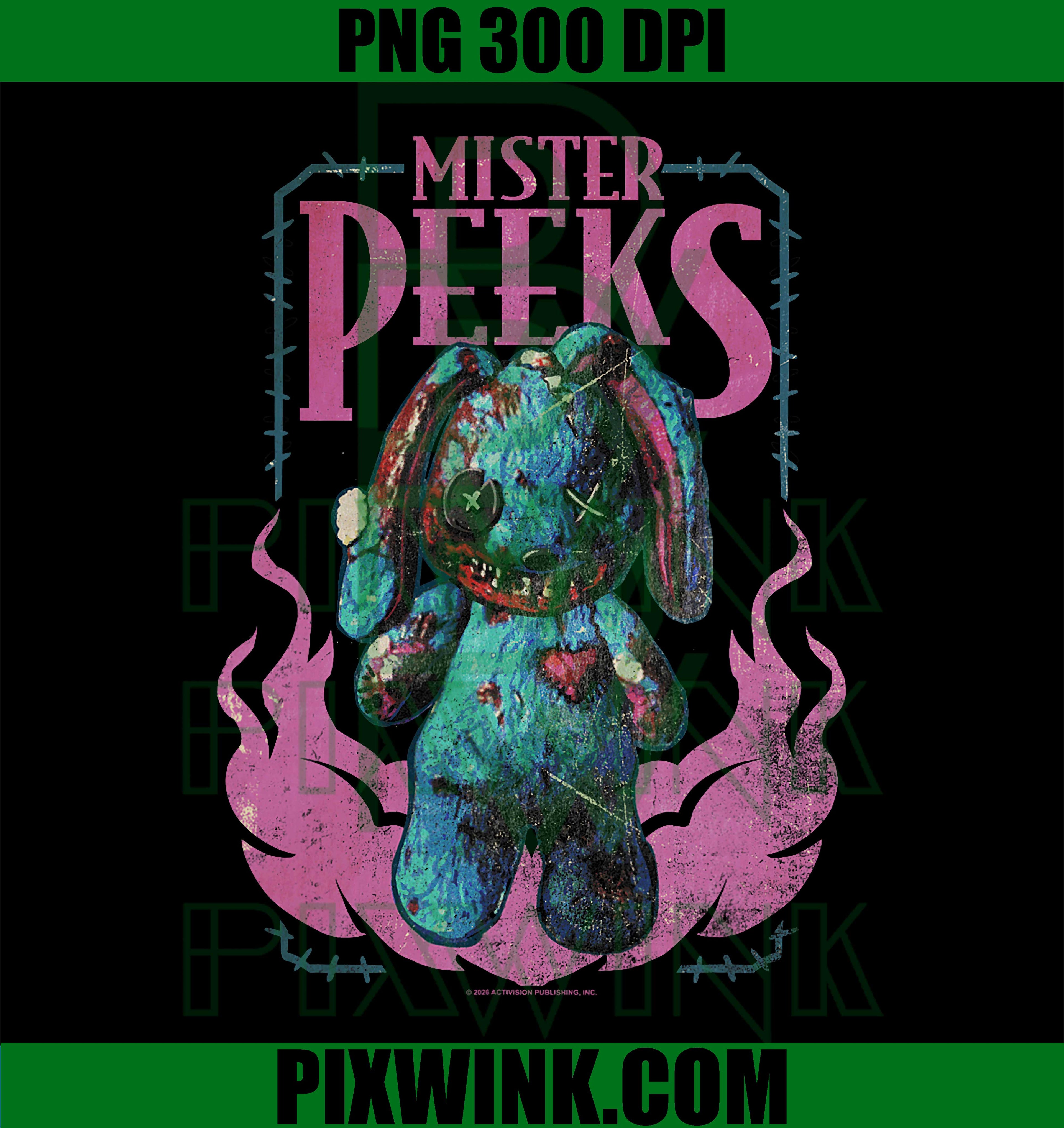 Call of Duty PNG, Mister Peeks Zombie Bunny Flames Video Game PNG