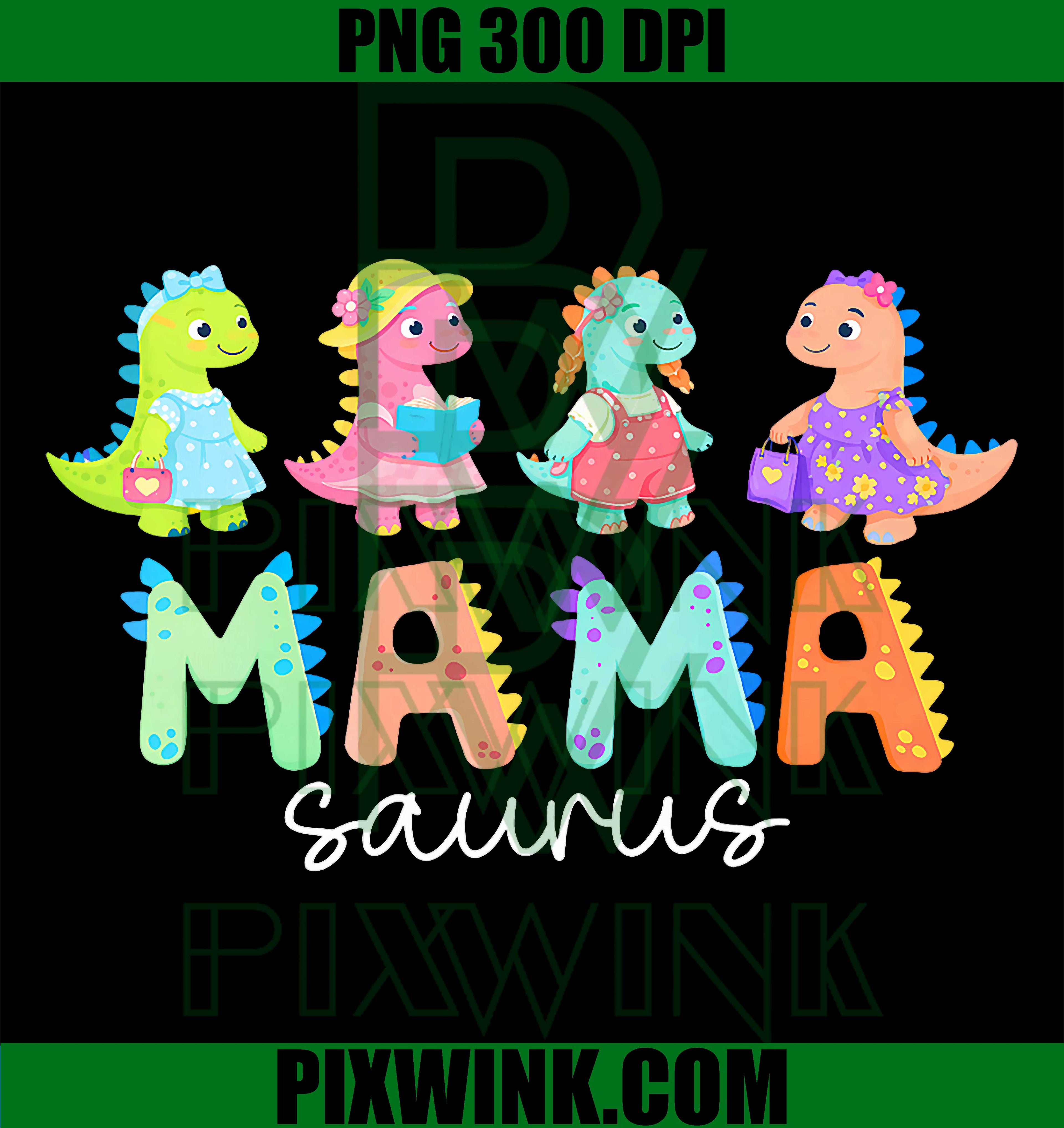 Mamasaurus T-Rex PNG, Funny Dinosaur Mom Mother’s Day Design PNG