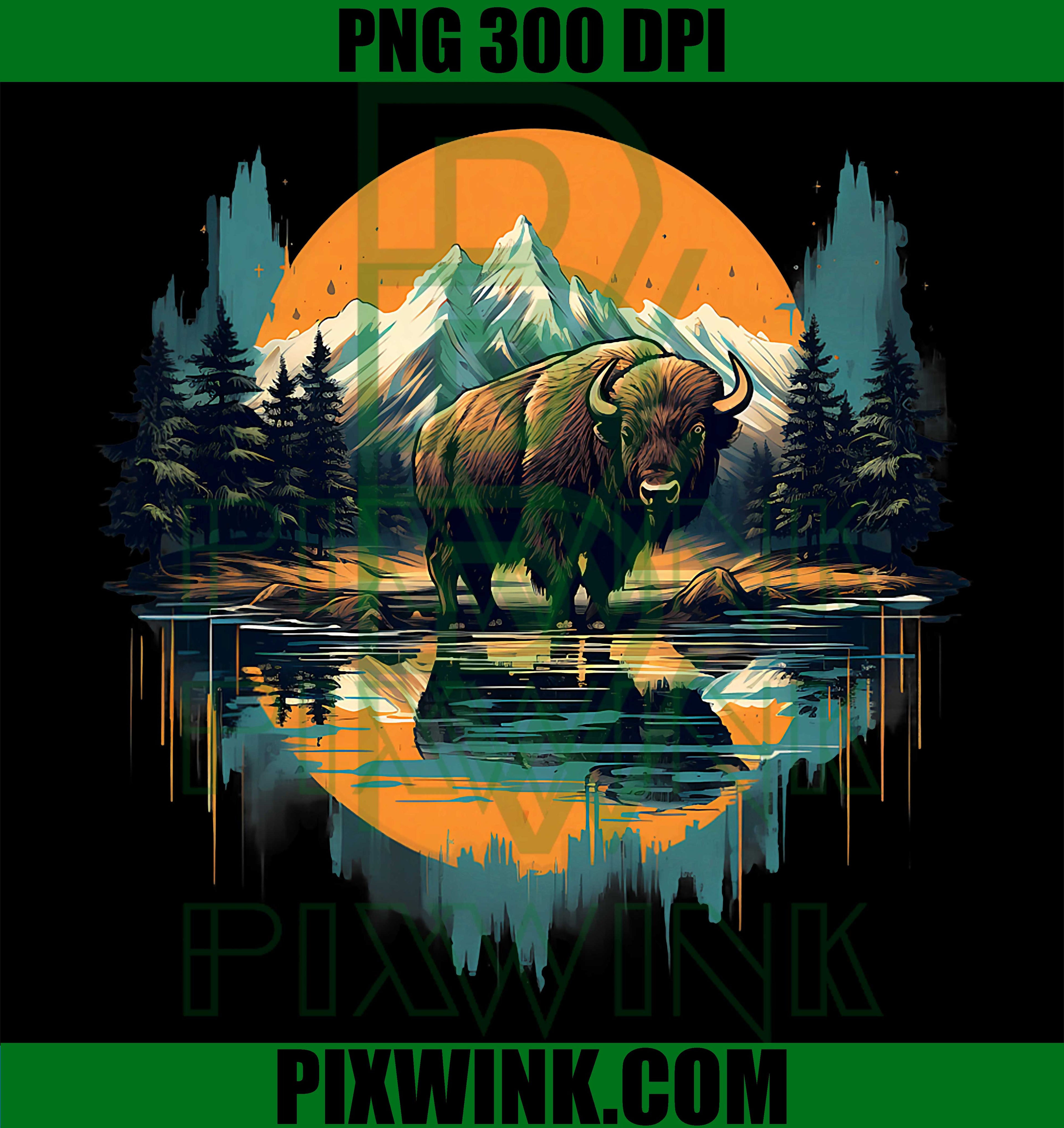 Buffalo Wildlife Animal Art Artwork PNG, Bison Savanna Nature PNG
