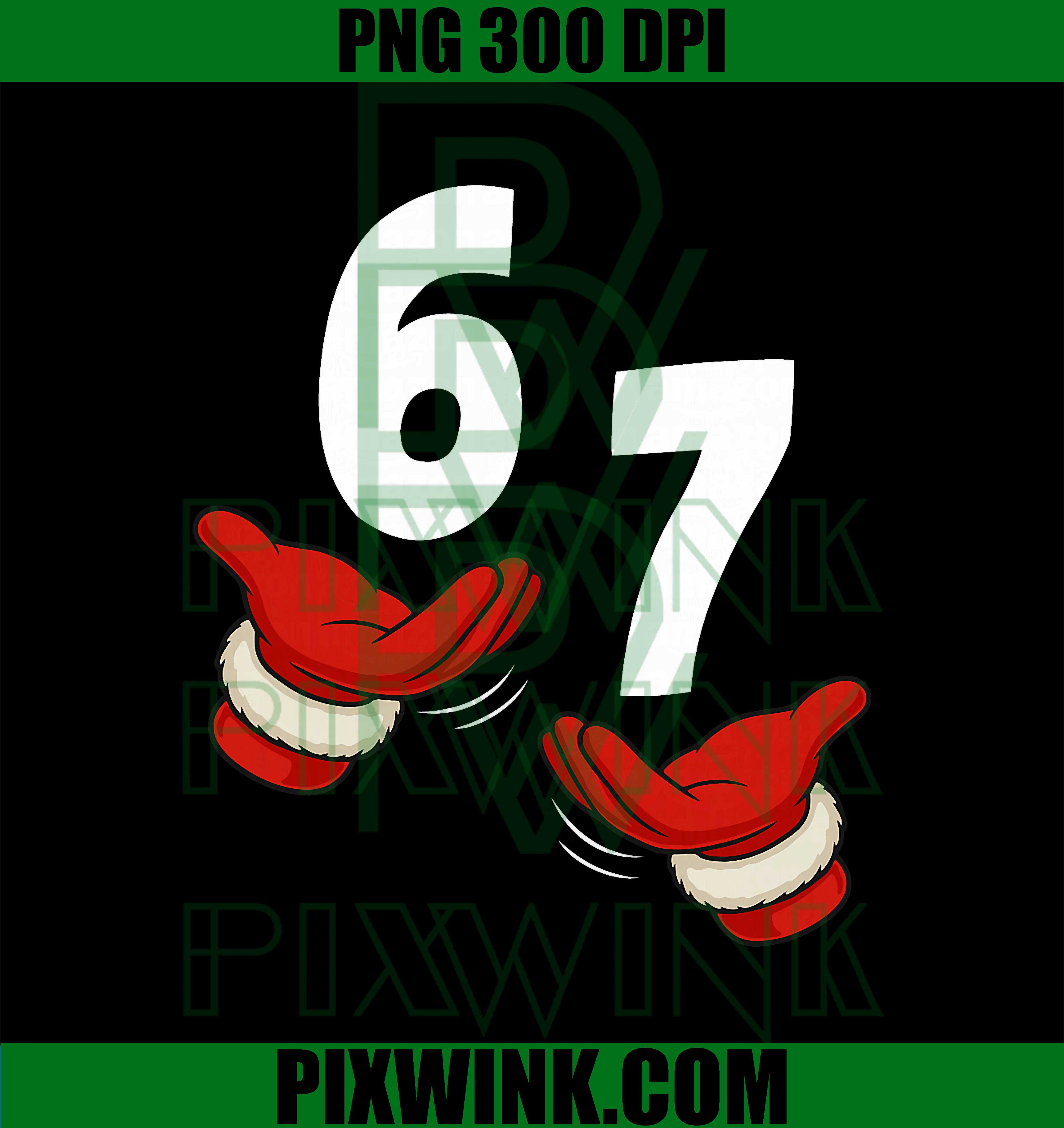 Six Seven 67 Christmas, 6-7 Meme Hands PNG