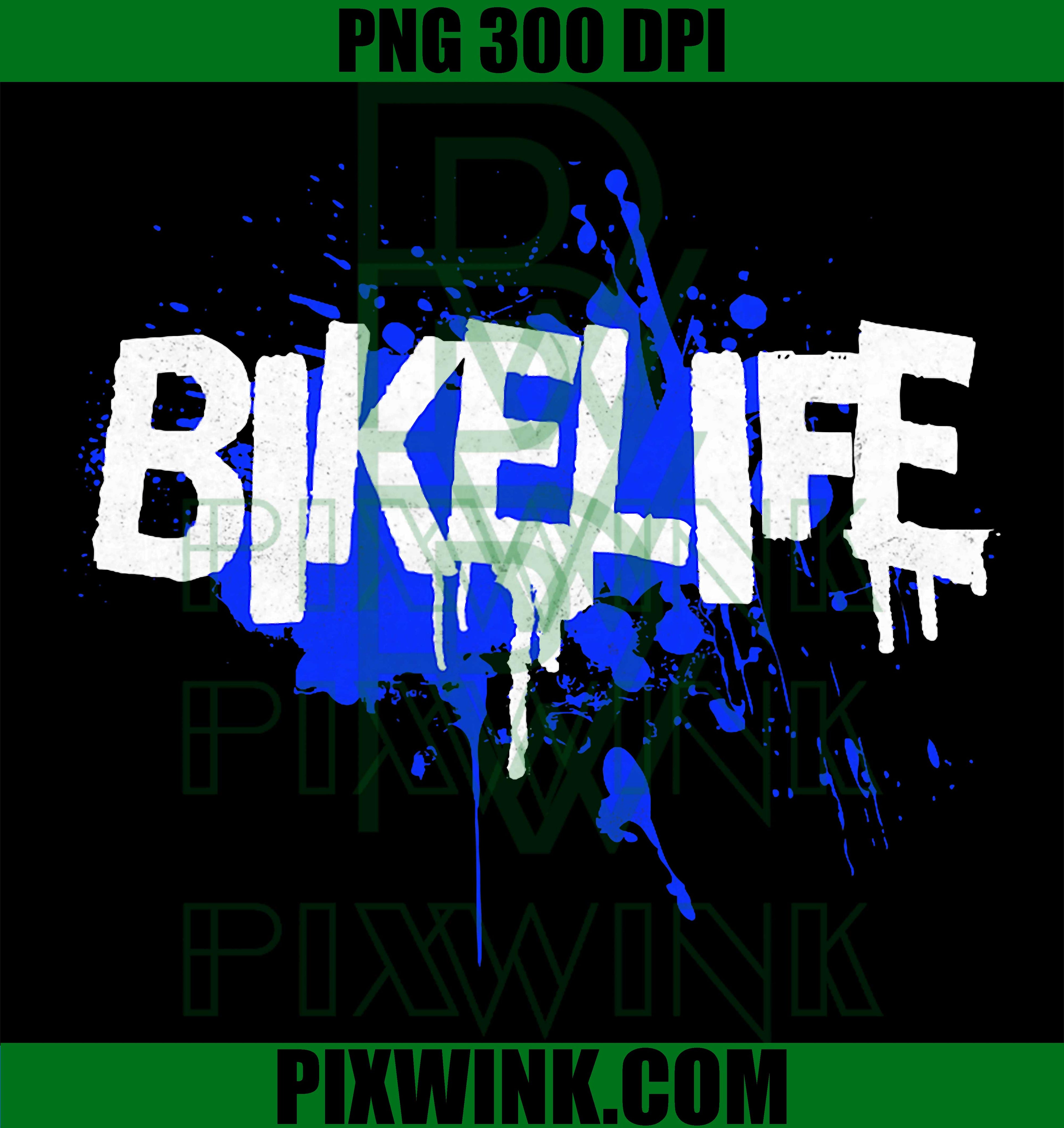 Bikelife Blue Spray PNG, Streetwear Bike PNG, Blue Graffiti Art PNG