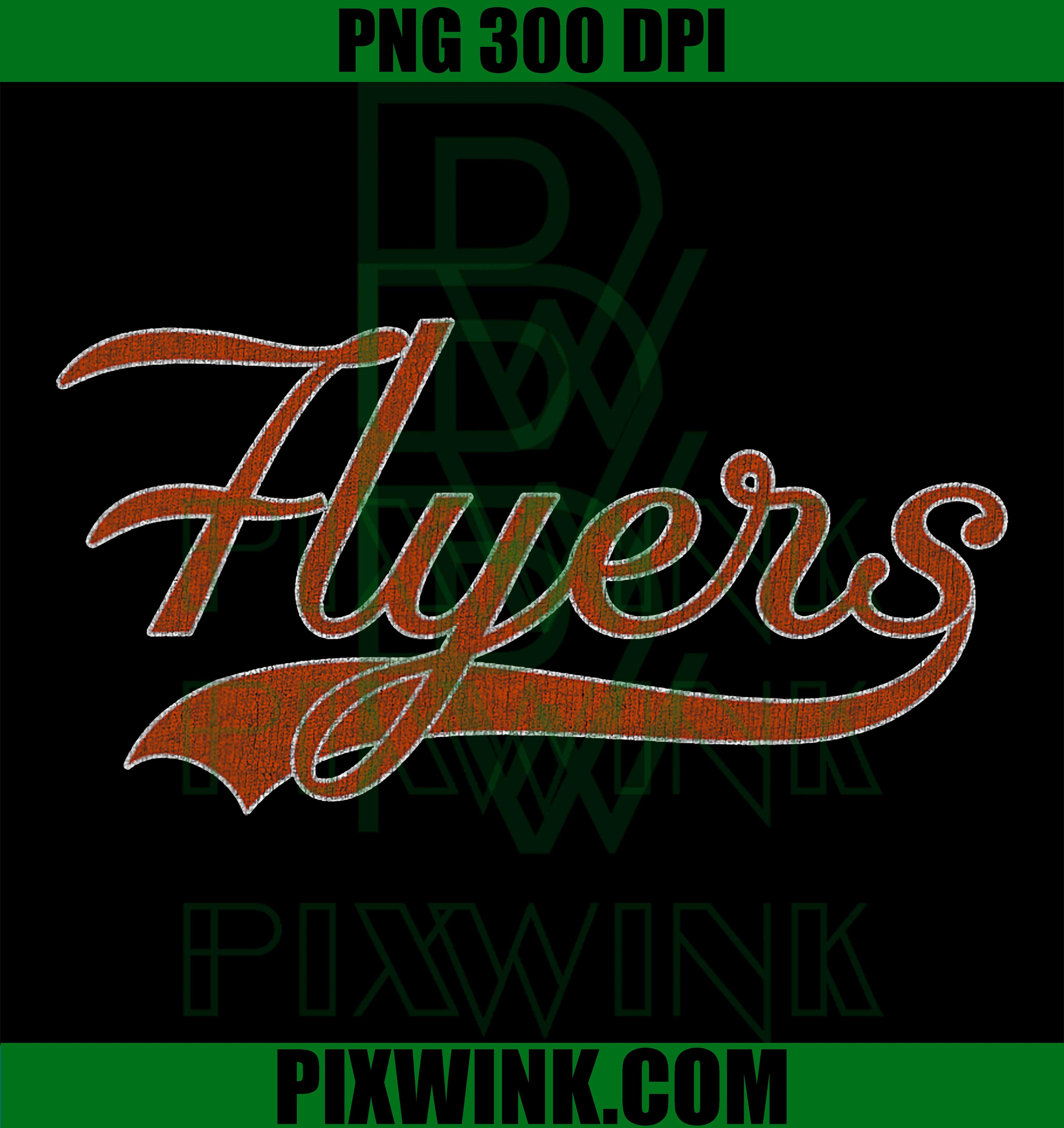 Flyers Vintage PNG, Retro Flyers Text PNG Classic Sports Style Design