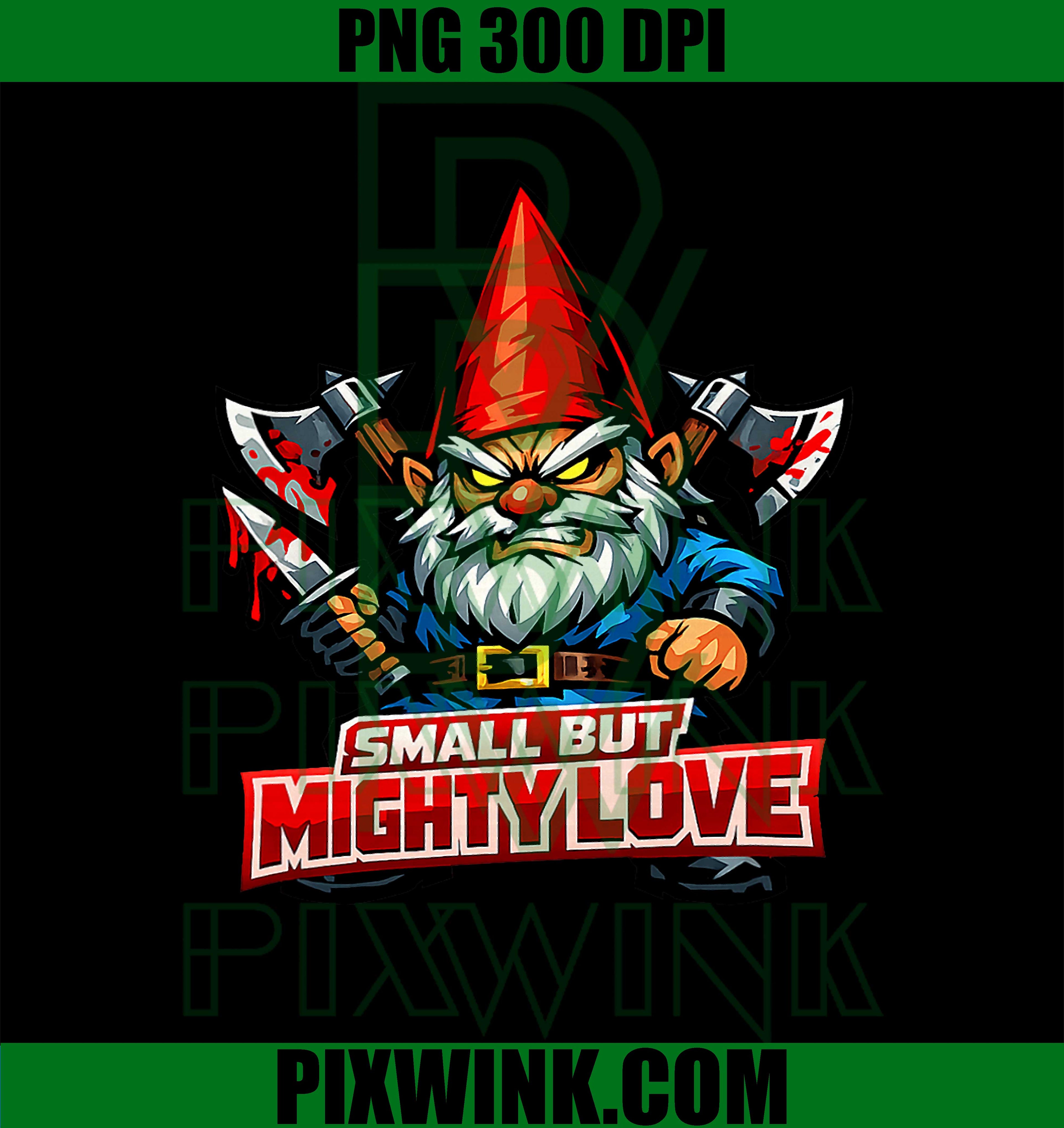 Evil Dark Gnome Goth PNG, Funny Garden Gnome Design PNG