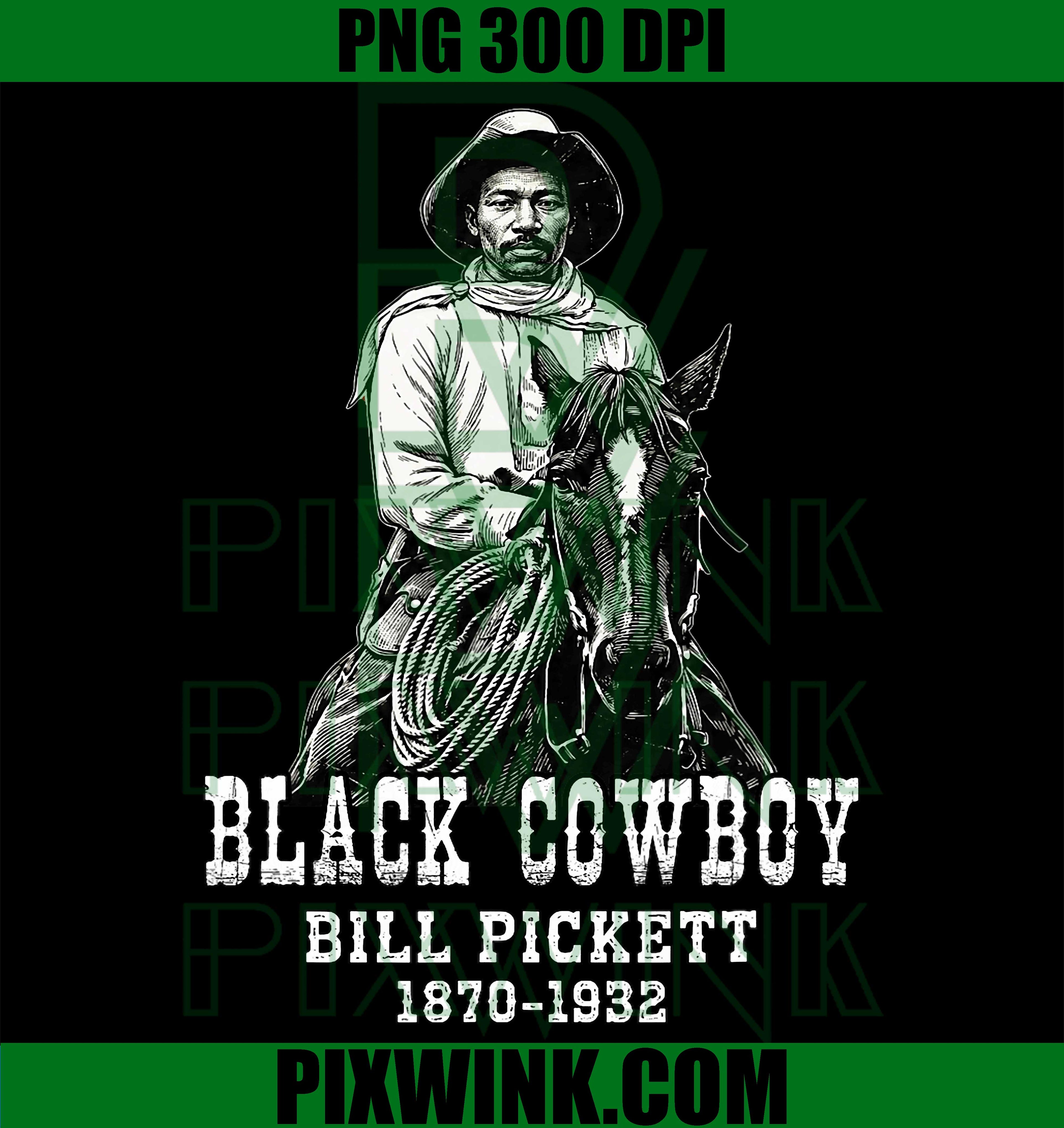 Bill Pickett PNG, Black Cowboy Rodeo Legend PNG, African American PNG