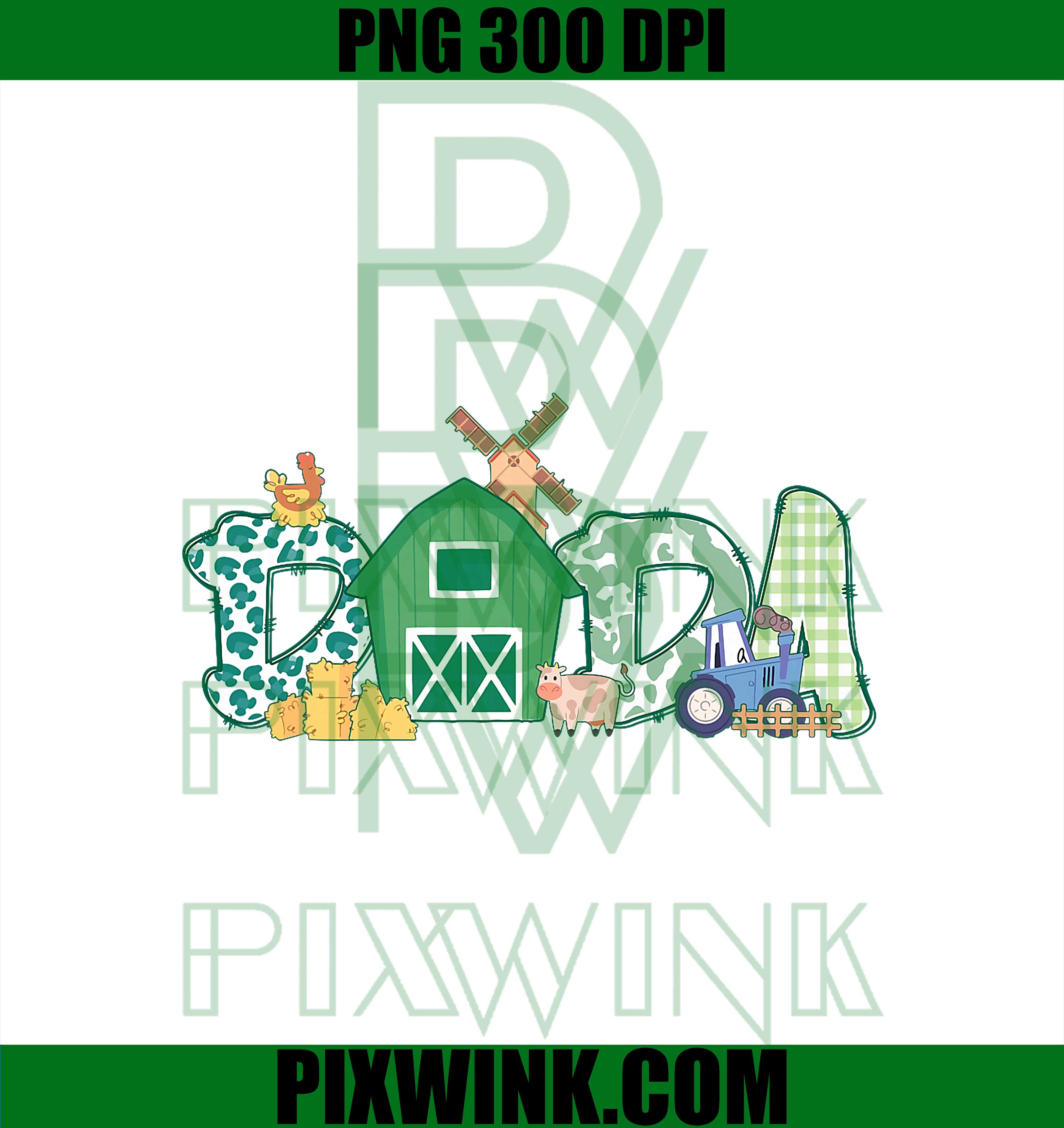 Dada Farm Animal Birthday PNG, Family Matching Party Dad Father PNG