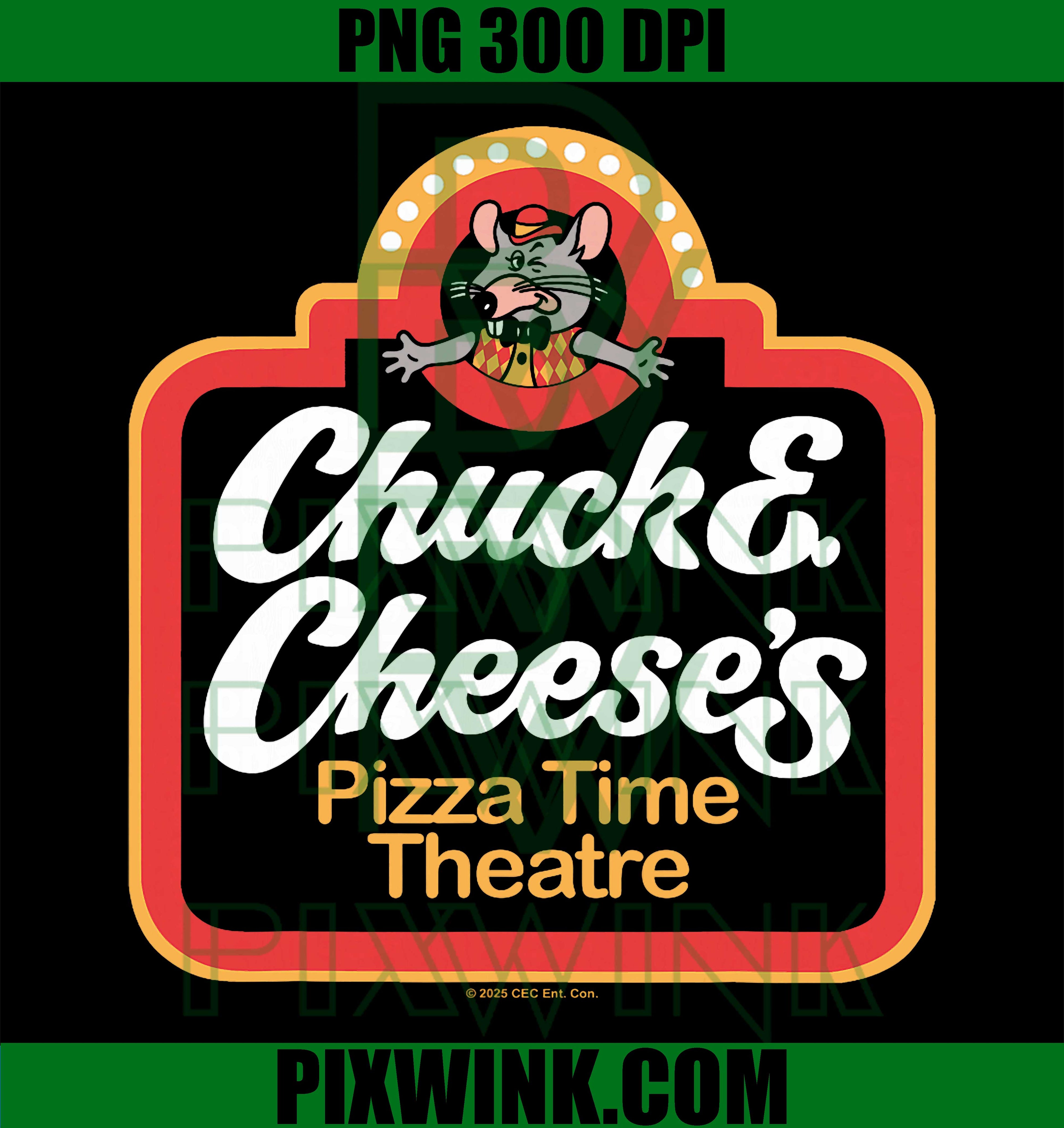 Classic Chuck E Cheese Pizza Time Theatre PNG, Retro Arcade Mascot PNG