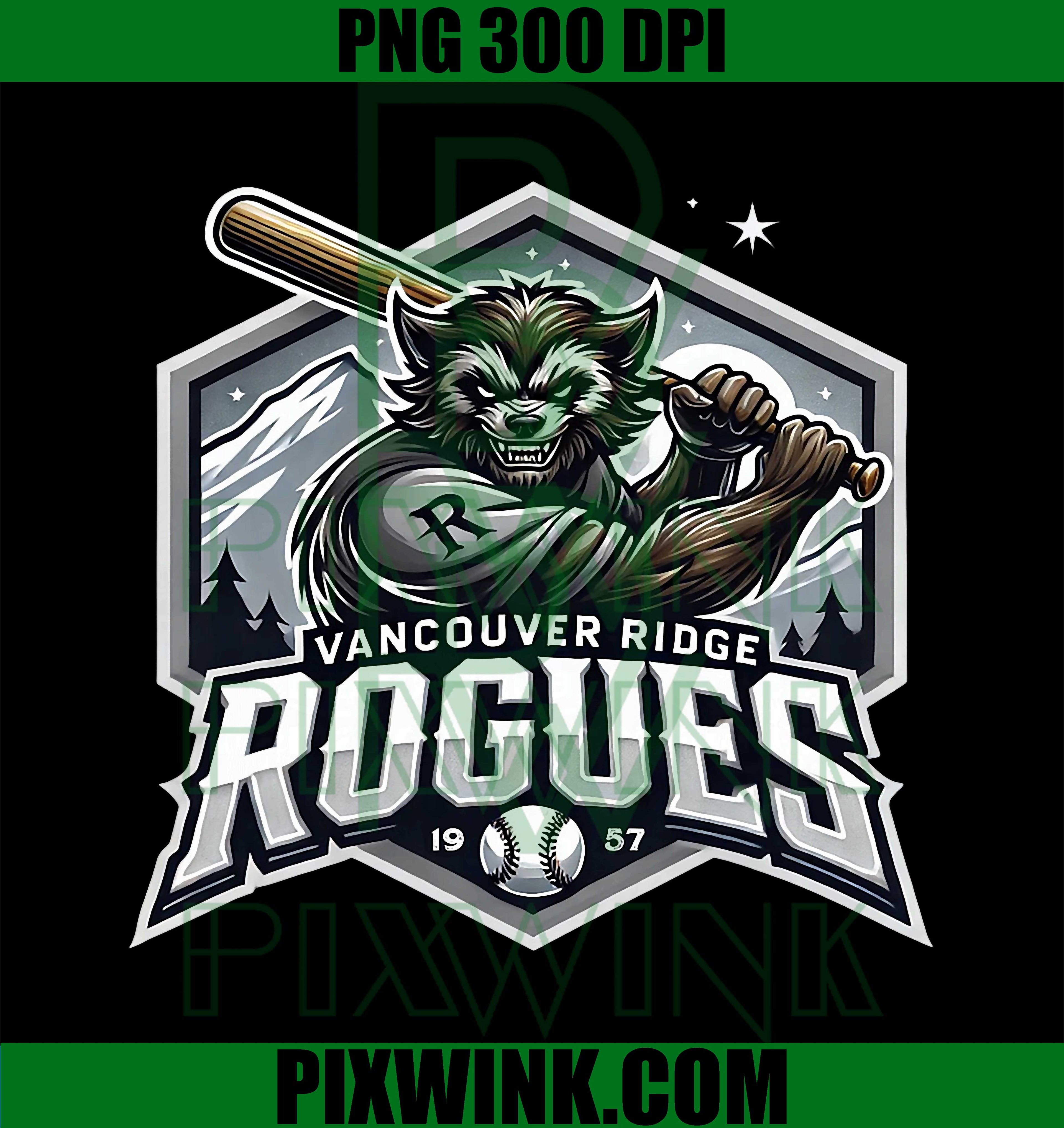 Vancouver Ridge Rogues Baseball PNG, Minor League Team PNG