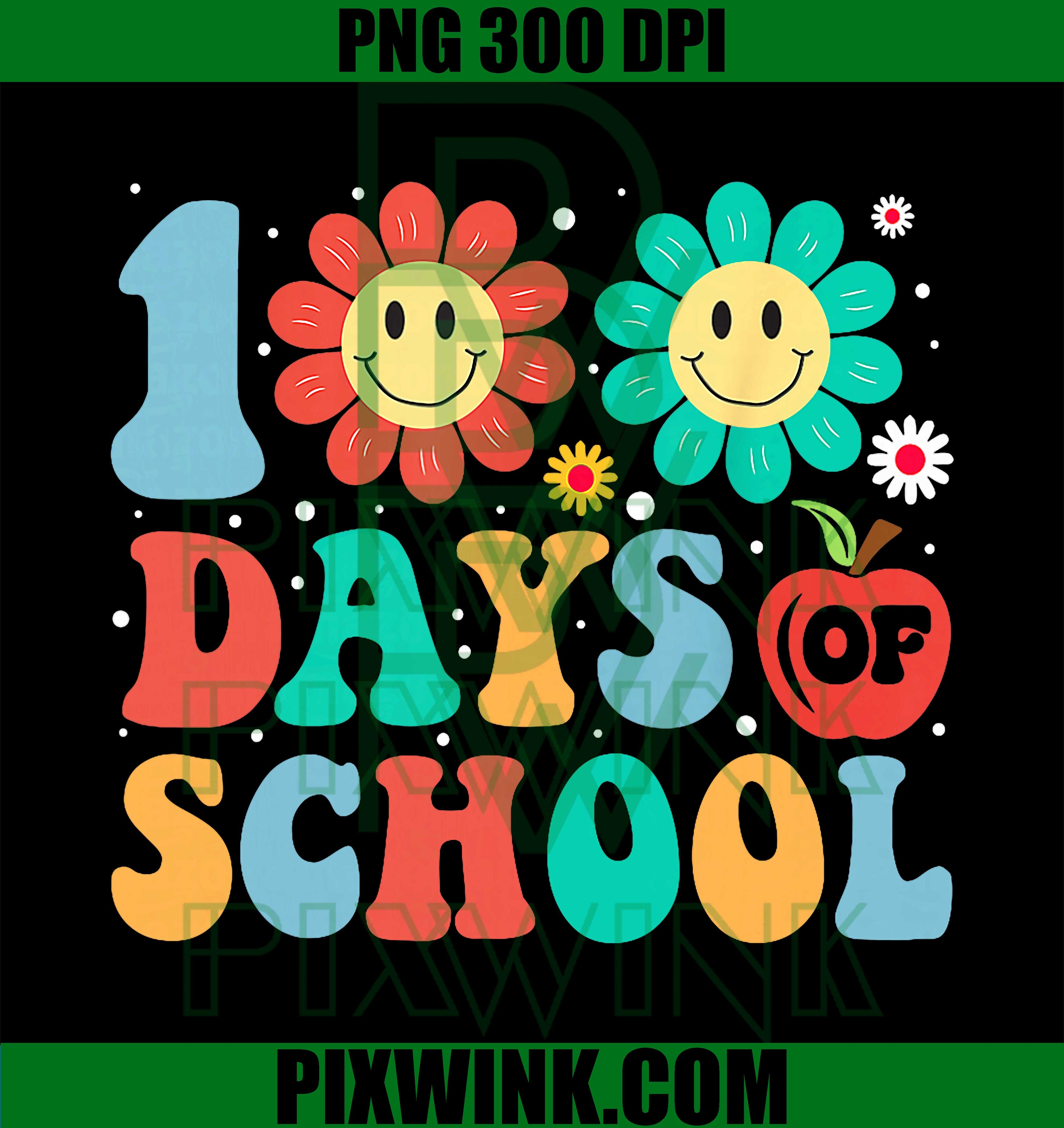 100 Days of School PNG, 100th Day of School for Teacher PNG