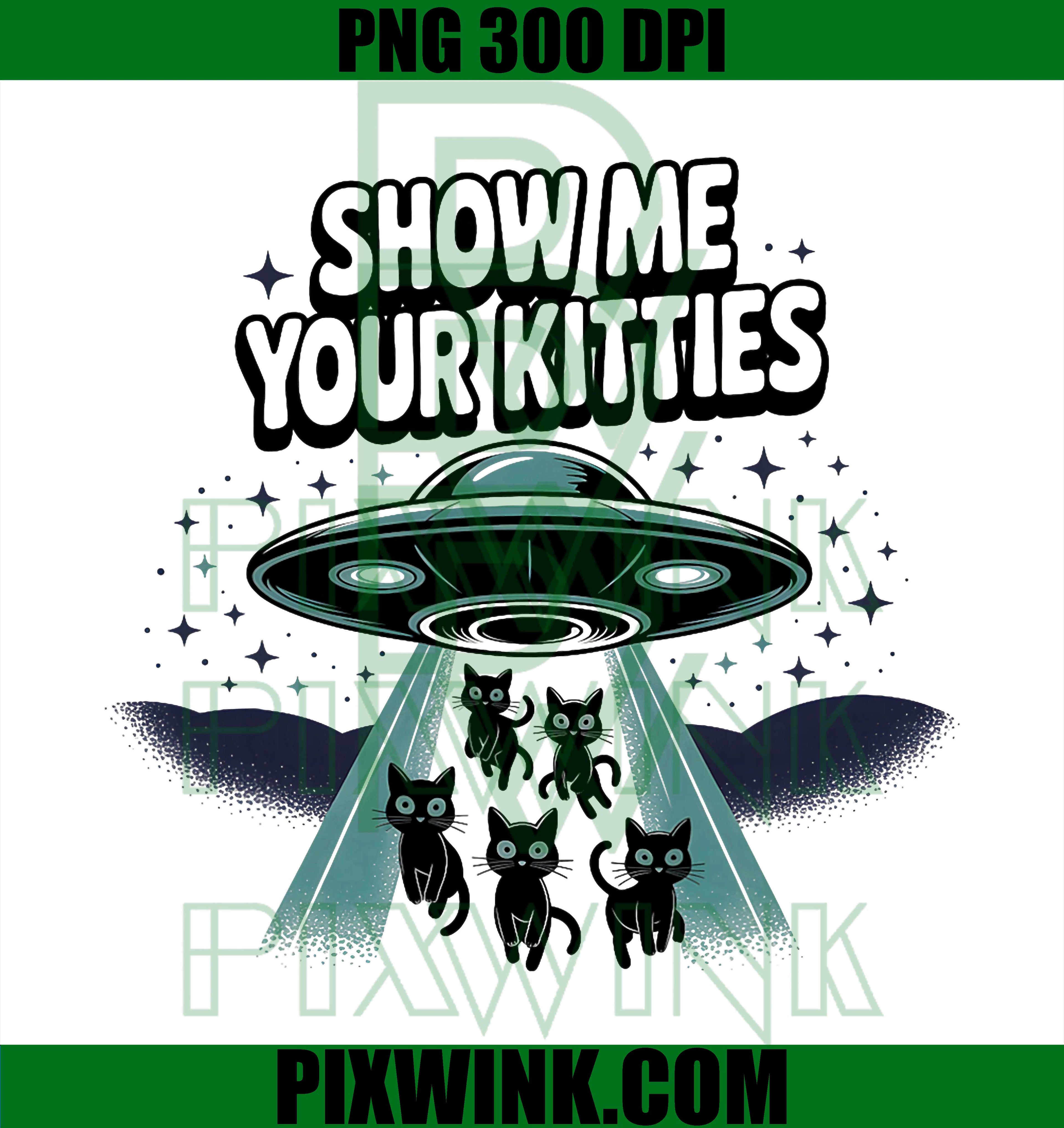 Kawaii Cat UFO Abduction PNG, Funny Ramen Cat Retro Design PNG