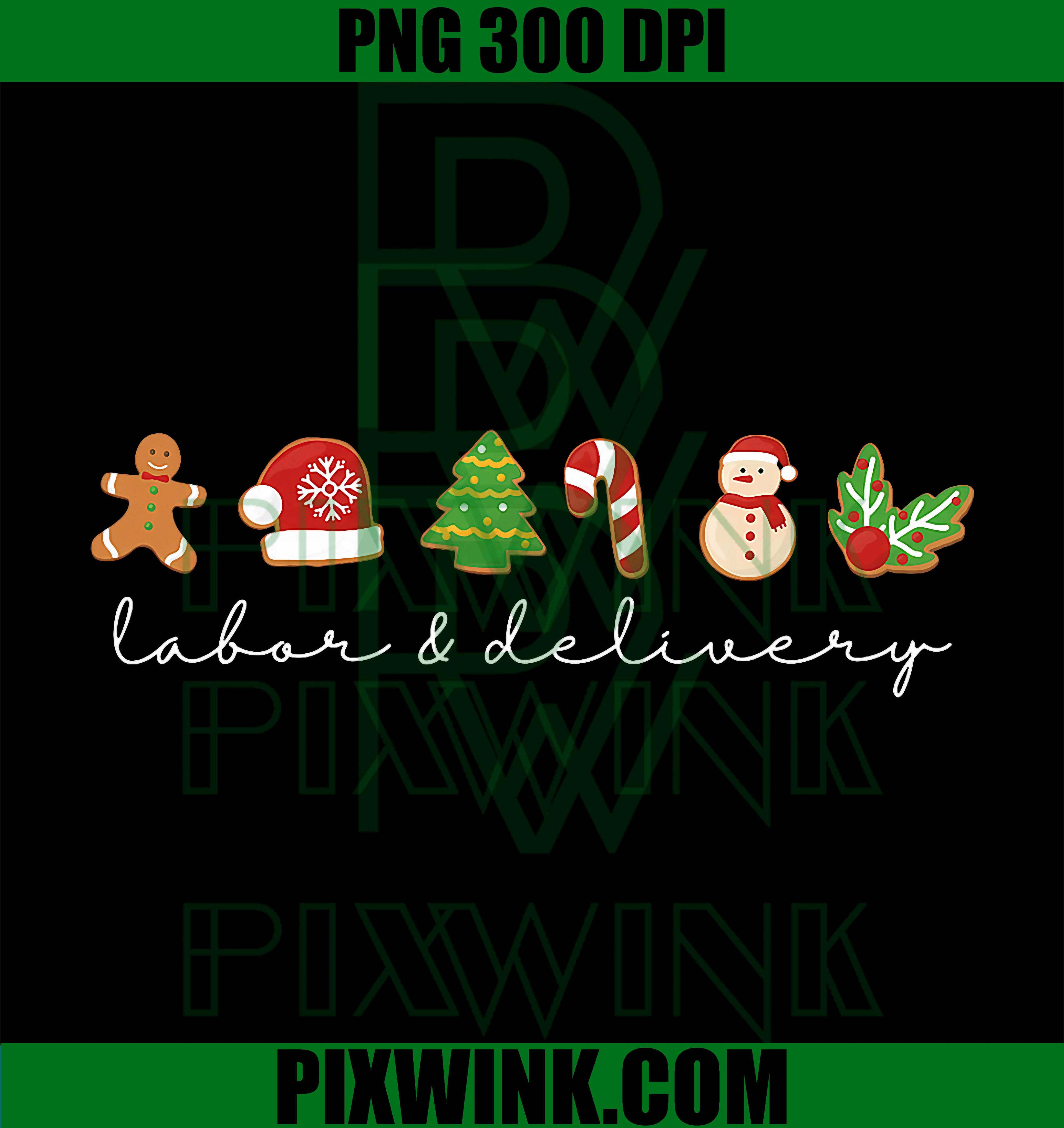 Labor and Delivery Nurse Christmas, L&D Nurse Christmas PNG