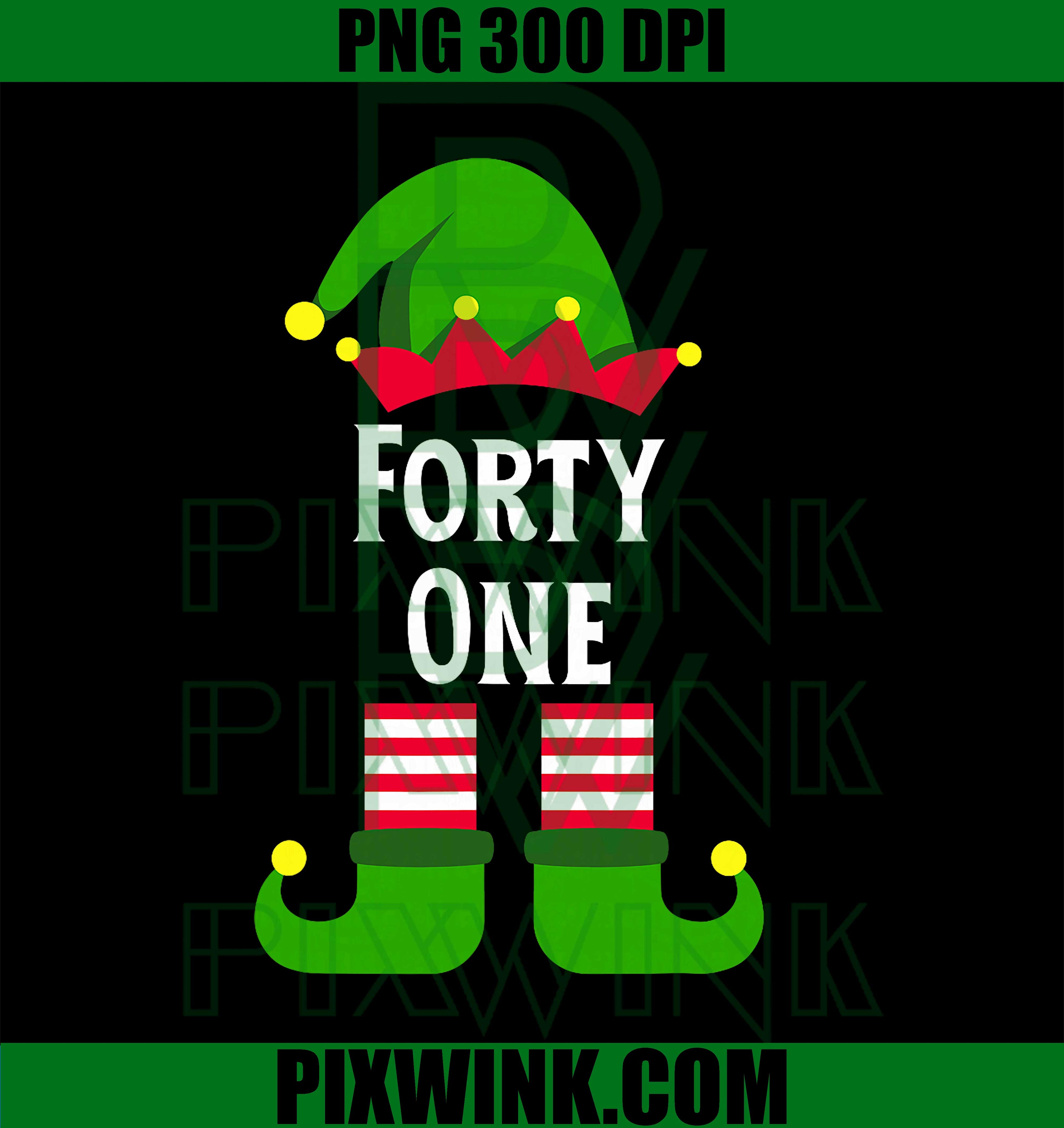 Forty One 41 Christmas 4 1 Kids Boys Girls Funny Xmas Elf PNG