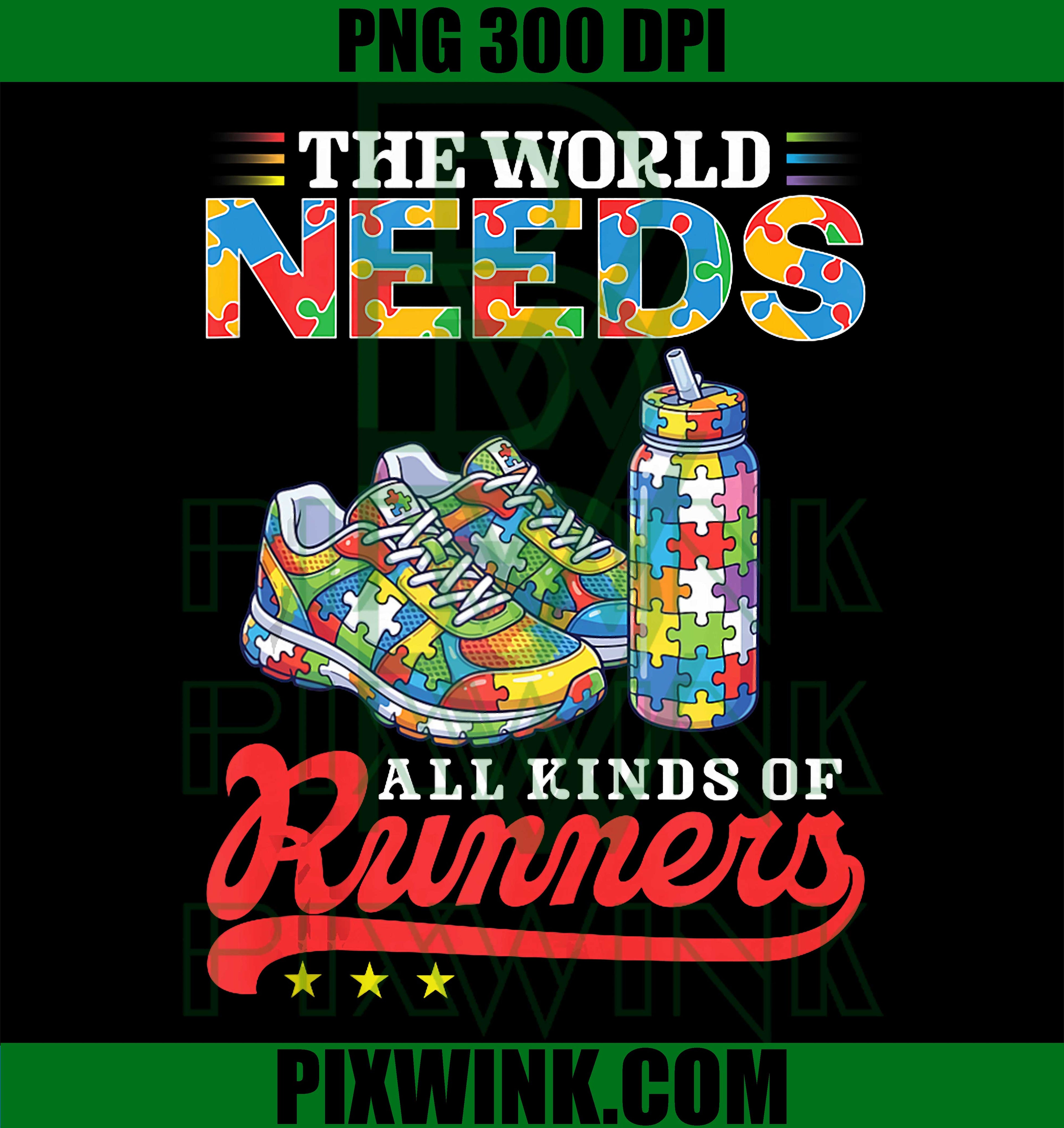All Kinds Minds PNG, Autism Running PNG, Awareness Runner PNG