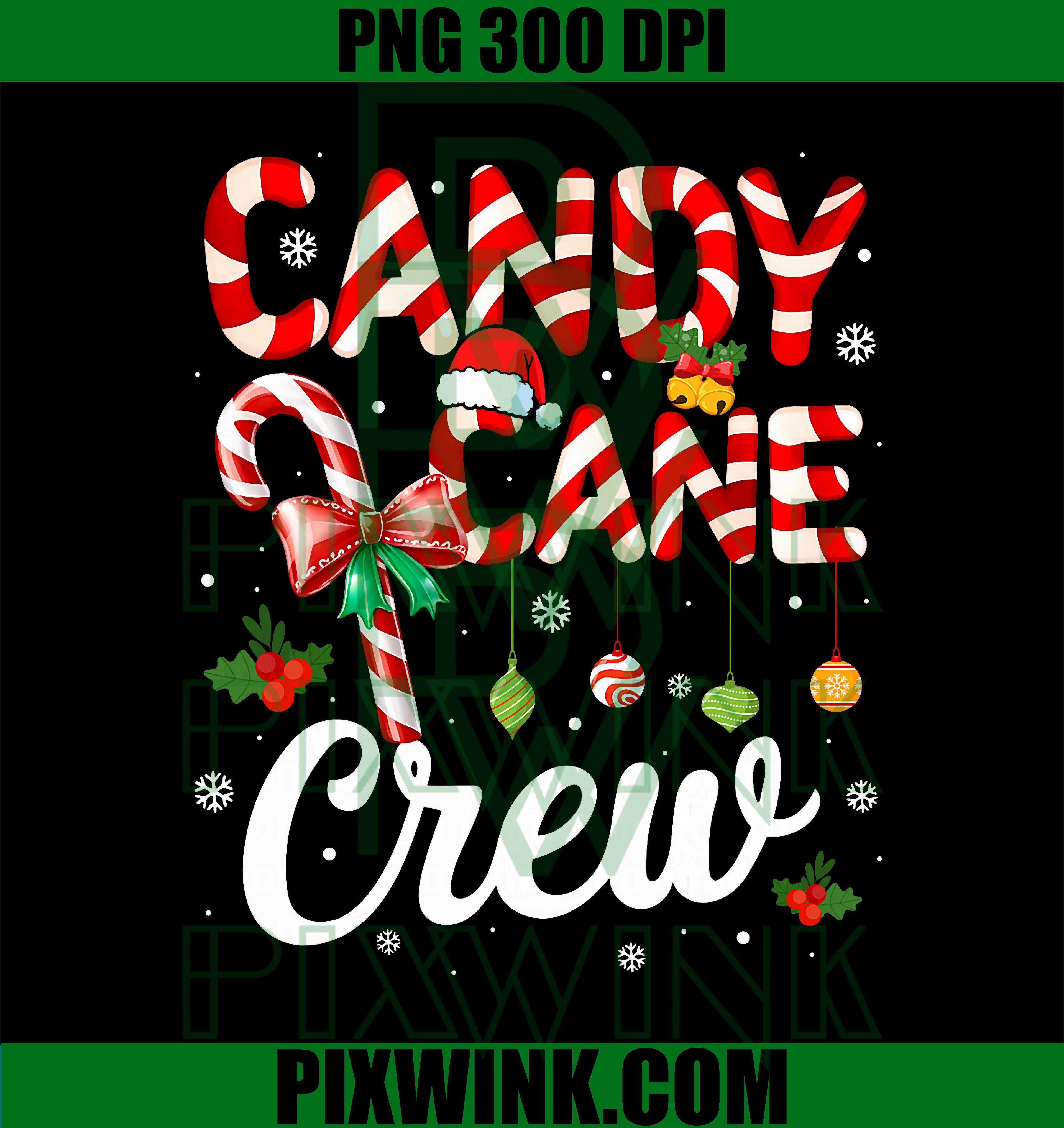 Candy Cane Crew PNG, Funny Christmas Holiday PNG, Xmas Candy PNG