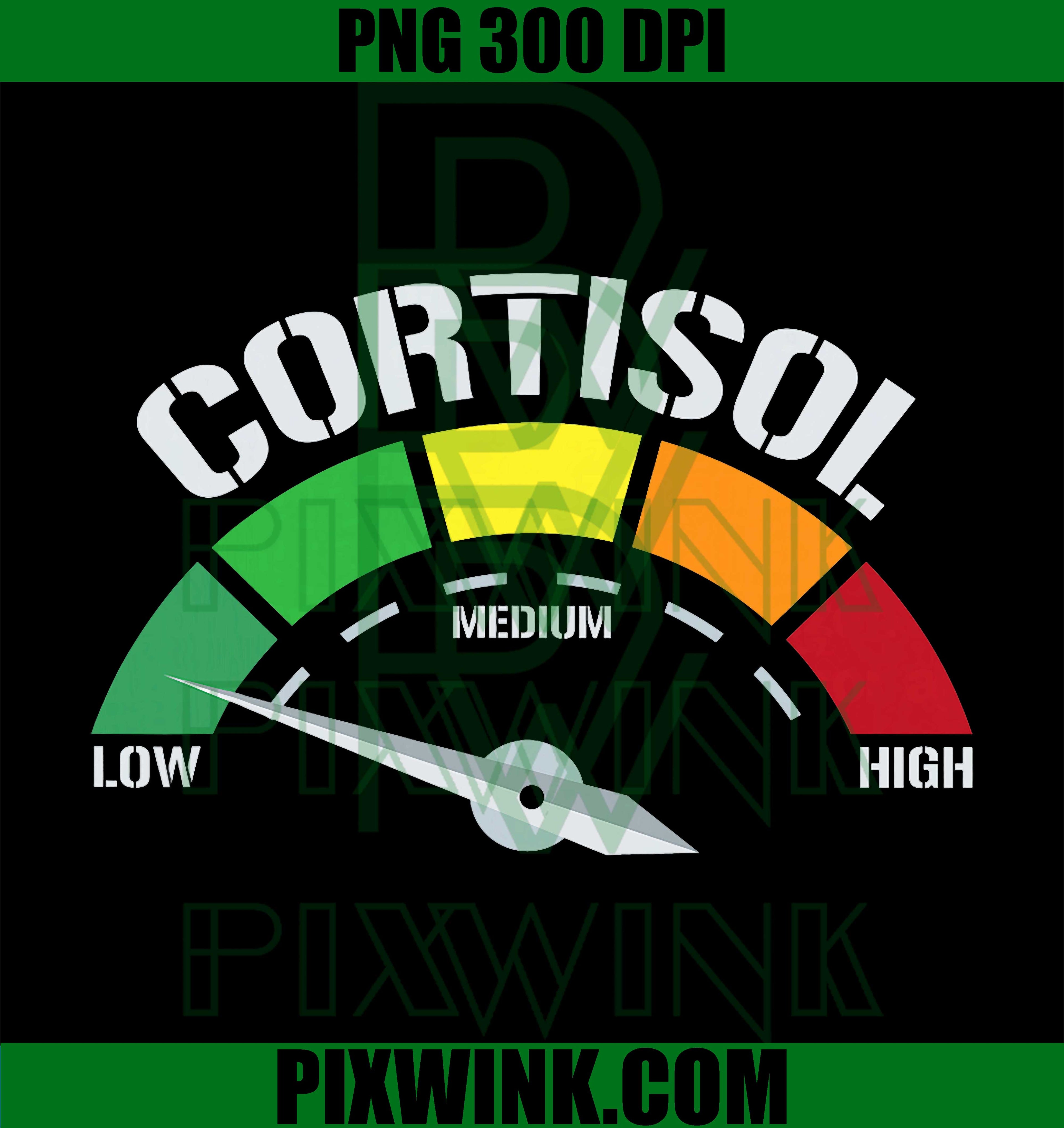Low Cortisol Levels PNG, Stress Hormone Awareness PNG, Health Education Graphic Design PNG
