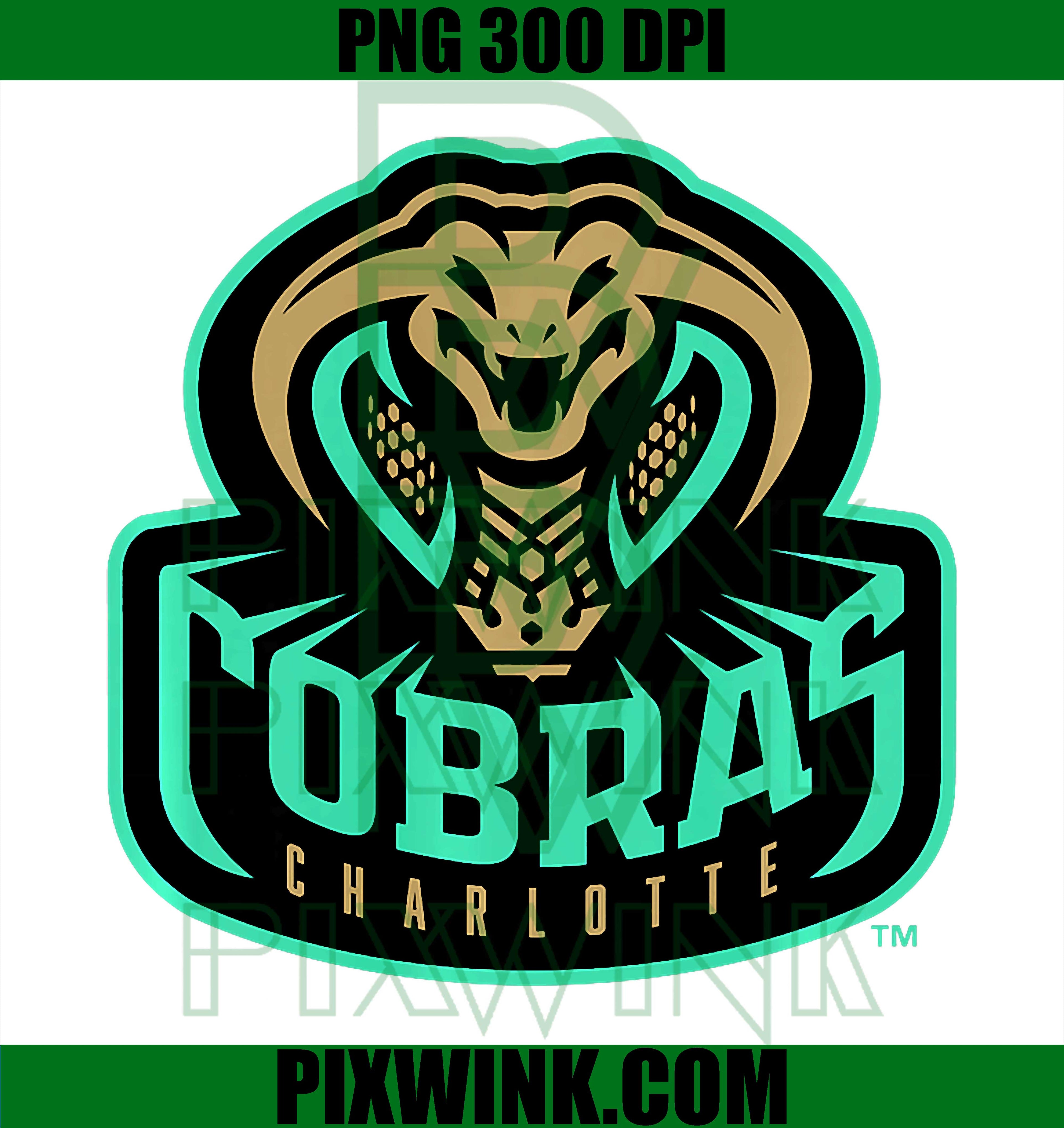 Charlotte Cobras PNG, NLL UnBOXed Logo PNG, Lacrosse Mascot Art PNG
