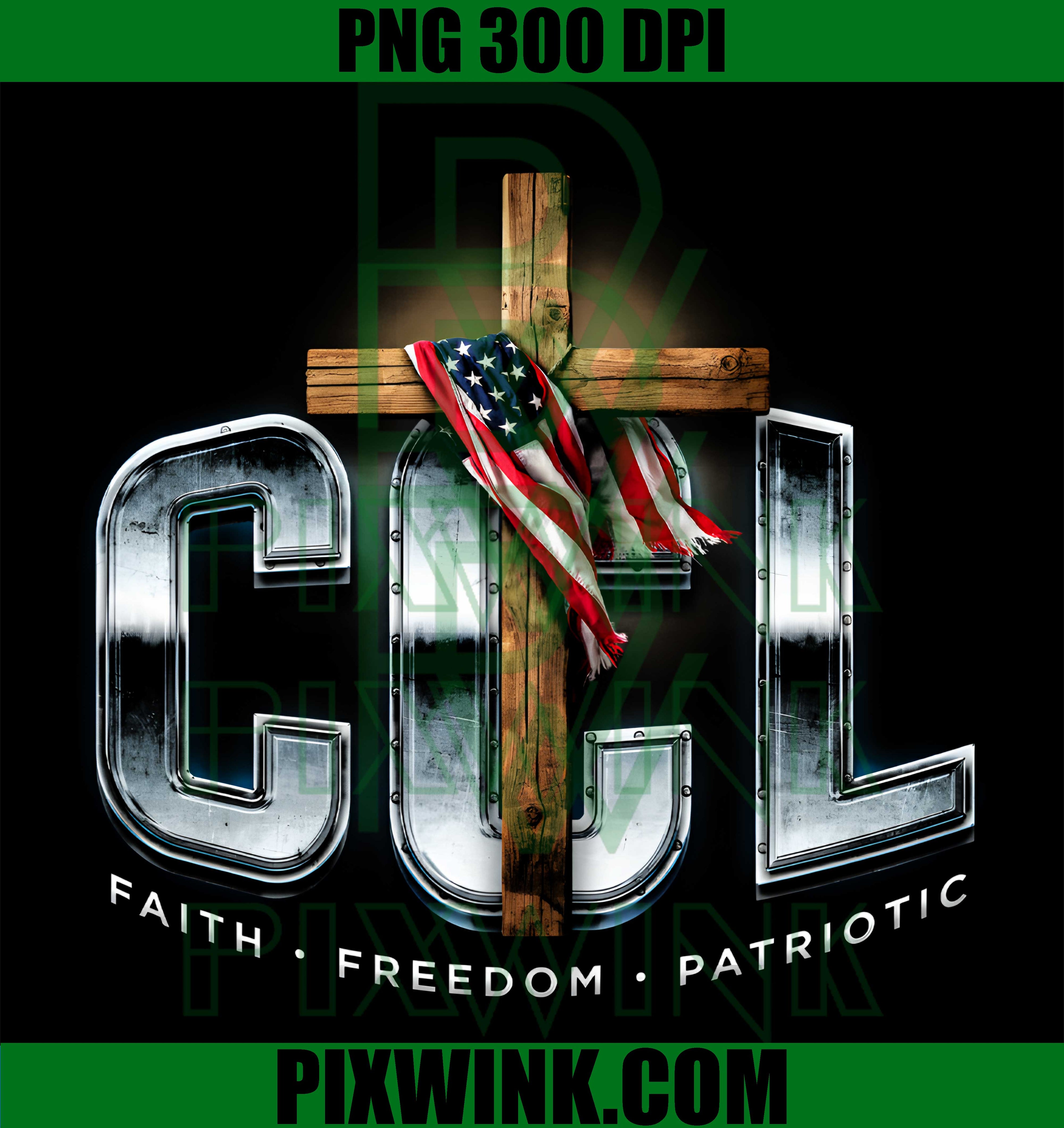 250 Years Faith Freedom Patriotic USA PNG,4th of July Cross PNG
