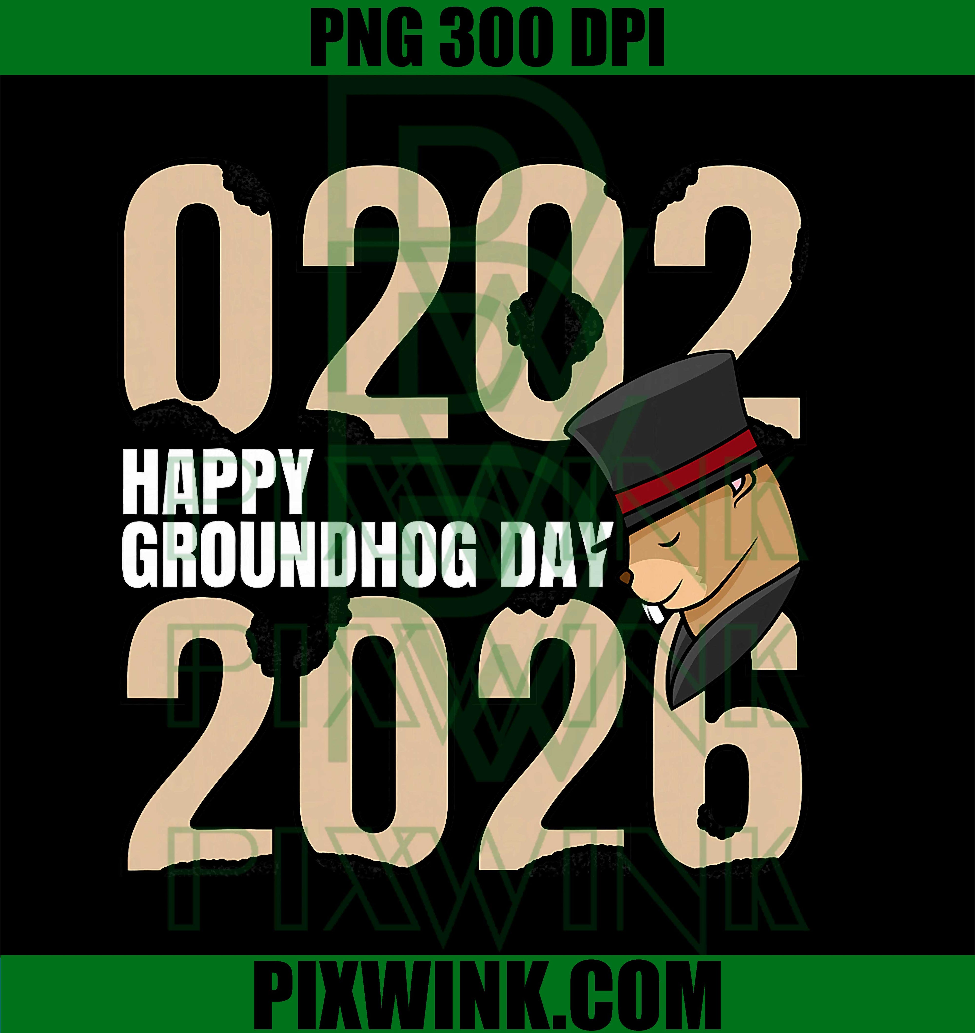 Funny Happy Groundhog Day, February 2nd 2026 Holiday PNG