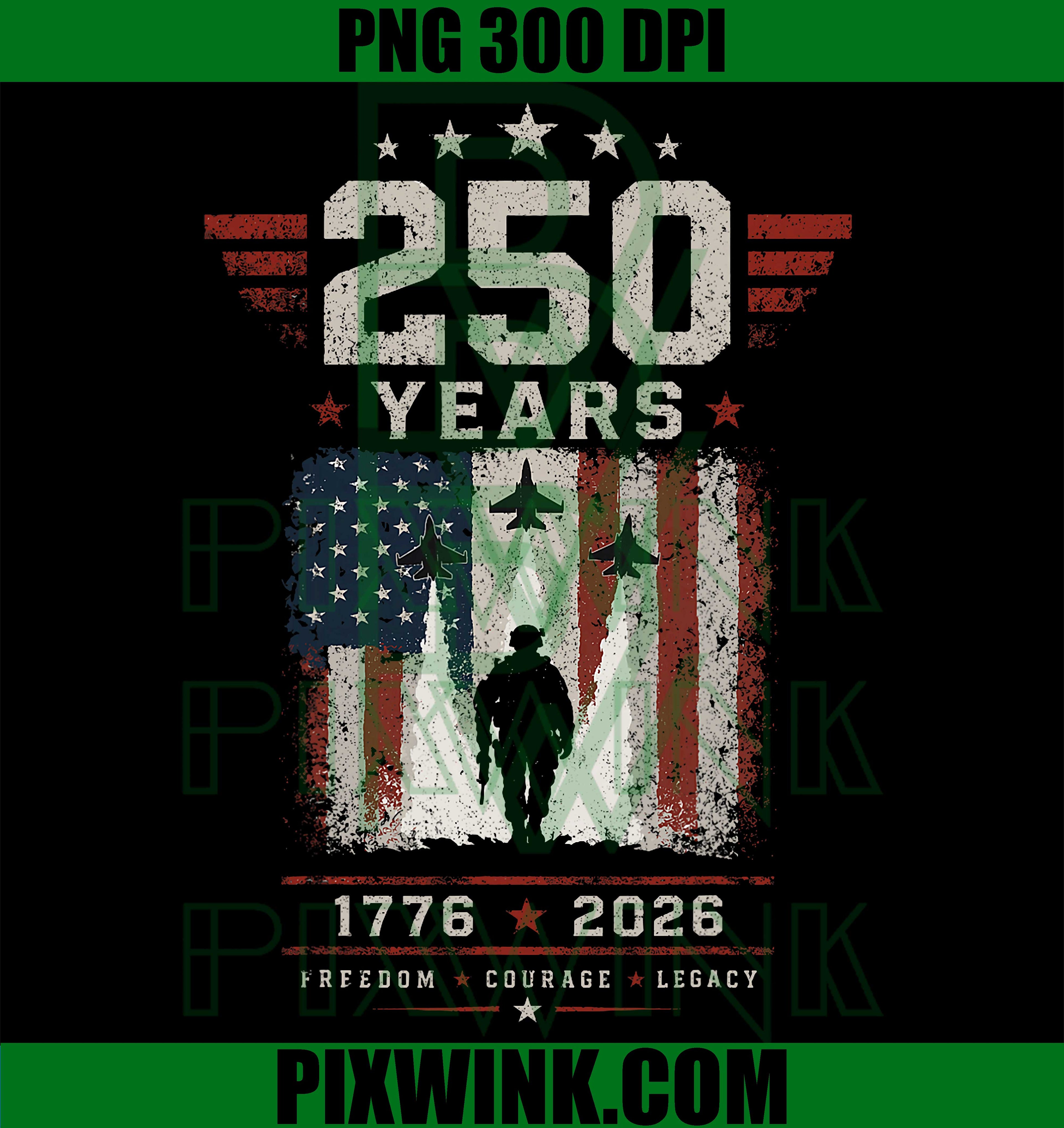 250 Anniversary USA PNG, American 250 Years 4th of July 2026 PNG