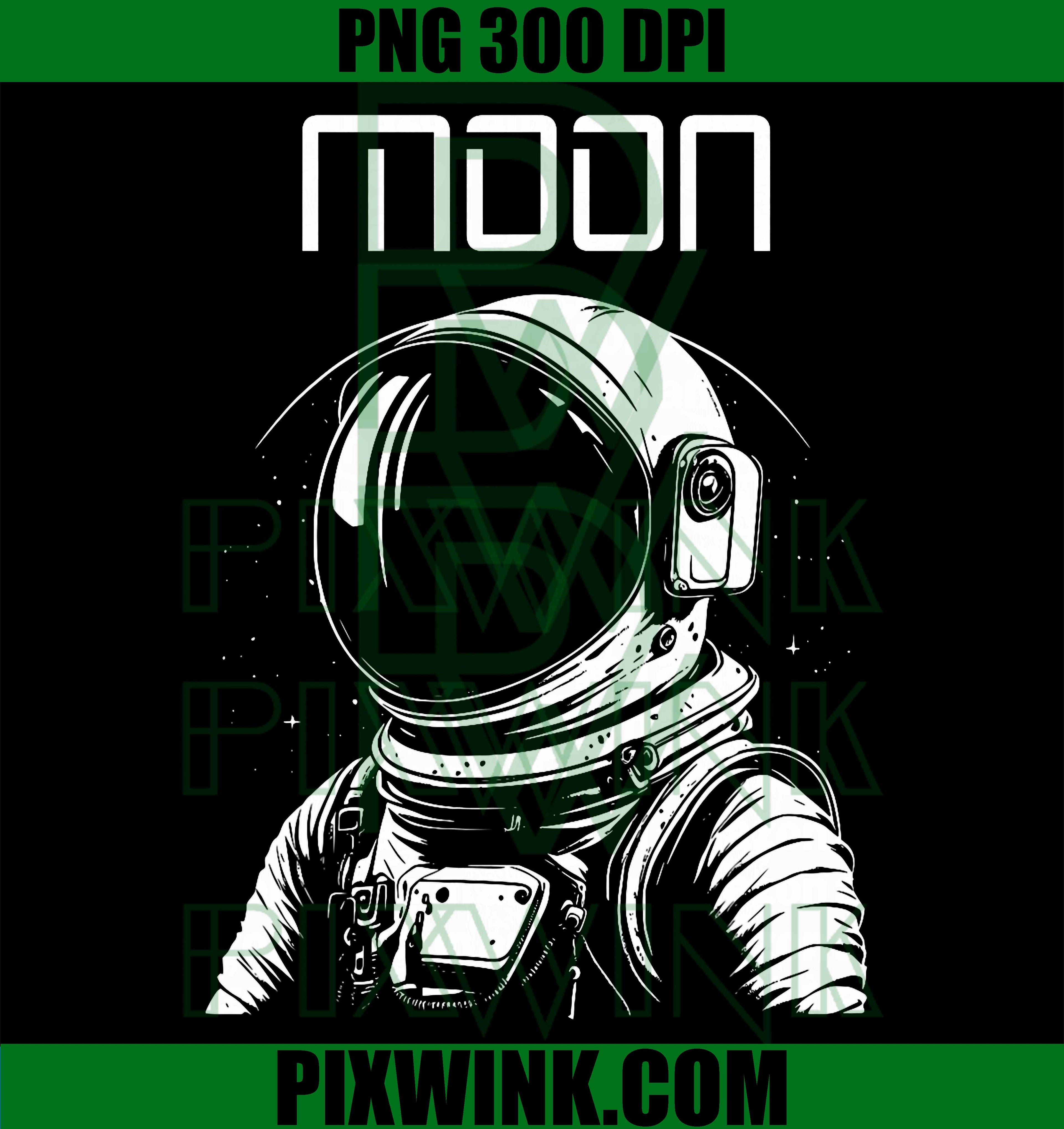 Minimalist Astronaut Space PNG, Aesthetic Moon Graphic Design PNG
