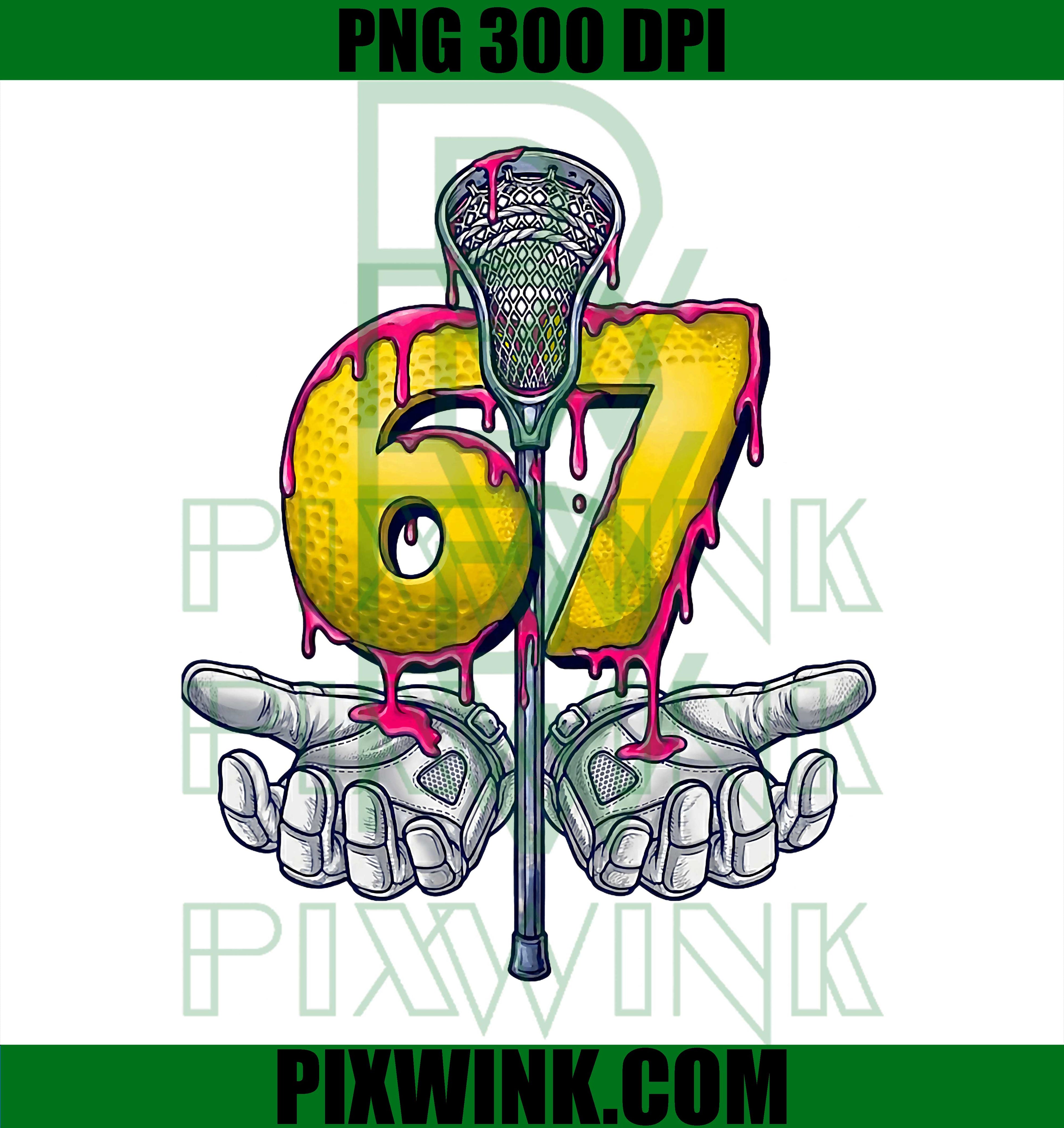 Lacrosse 67 Six Seven, Funny Gen Alpha 6 7 Meme Drip PNG