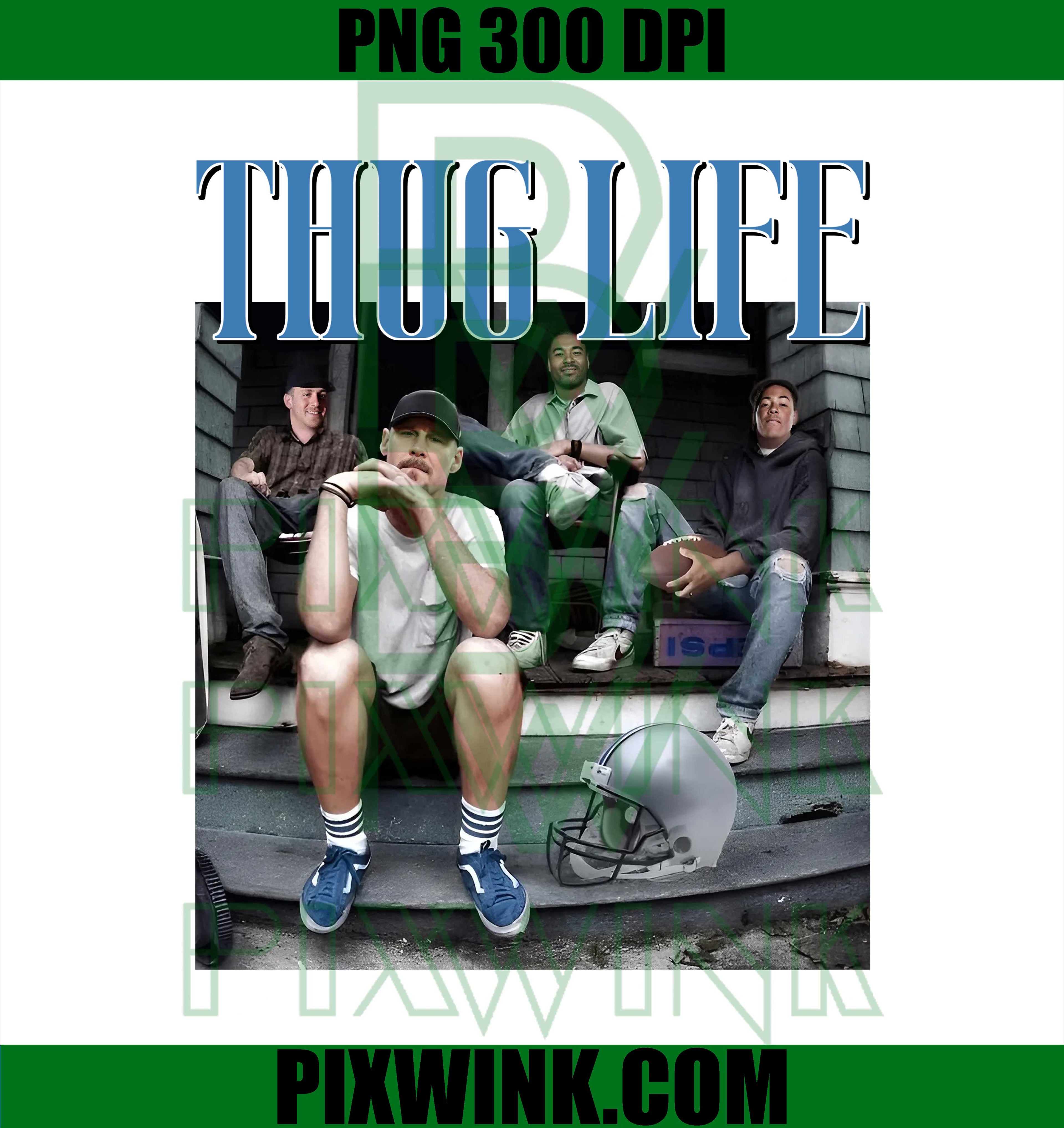 Dan Campbell Thug Life PNG, Detroit Football PNG, Game Day Meme PNG
