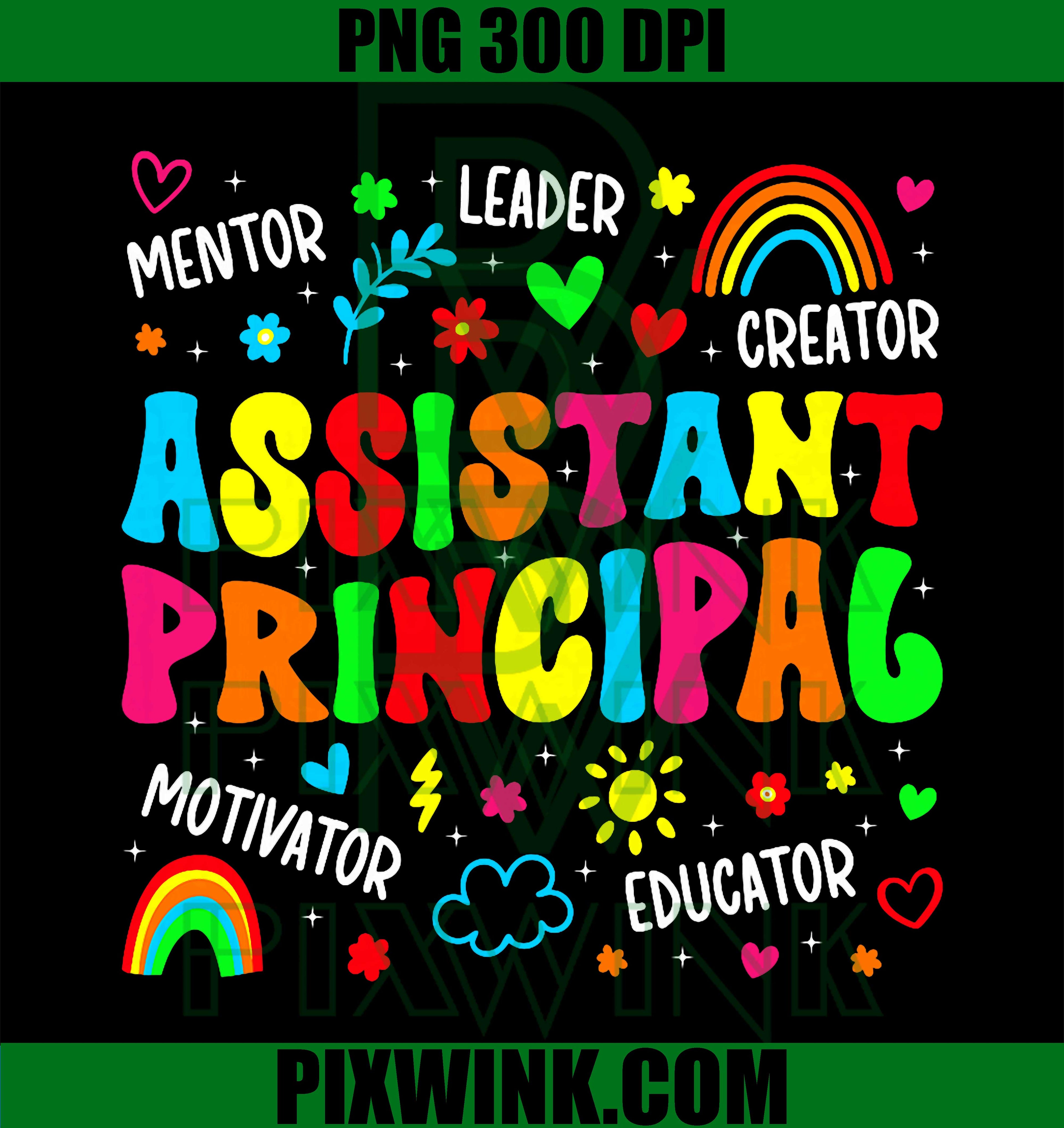 Groovy Assistant Principal PNG, School Appreciation PNG, Principal Thank You PNG