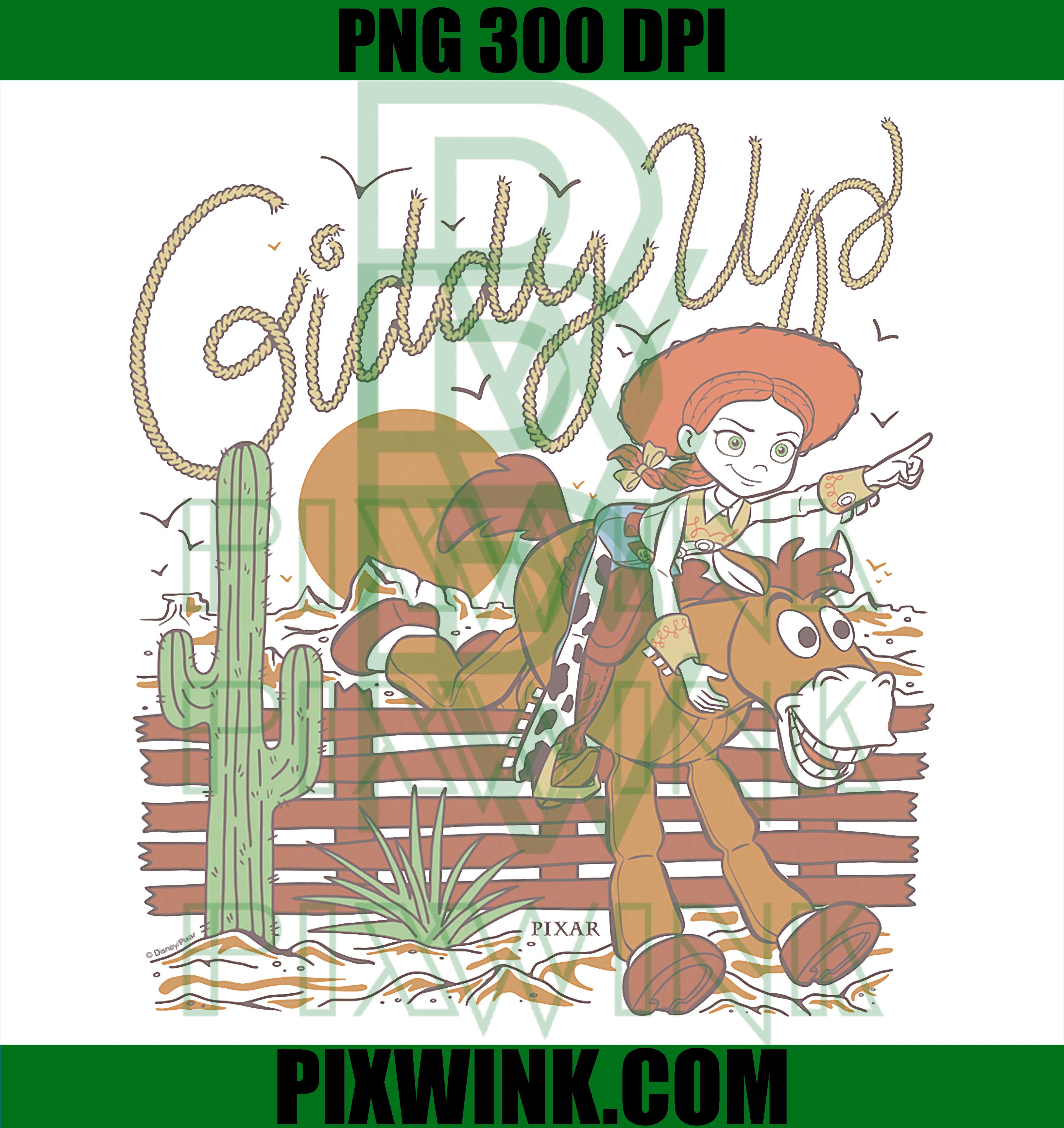 Toy Story Jessie Bullseye PNG, Giddy Up Western Cartoon PNG