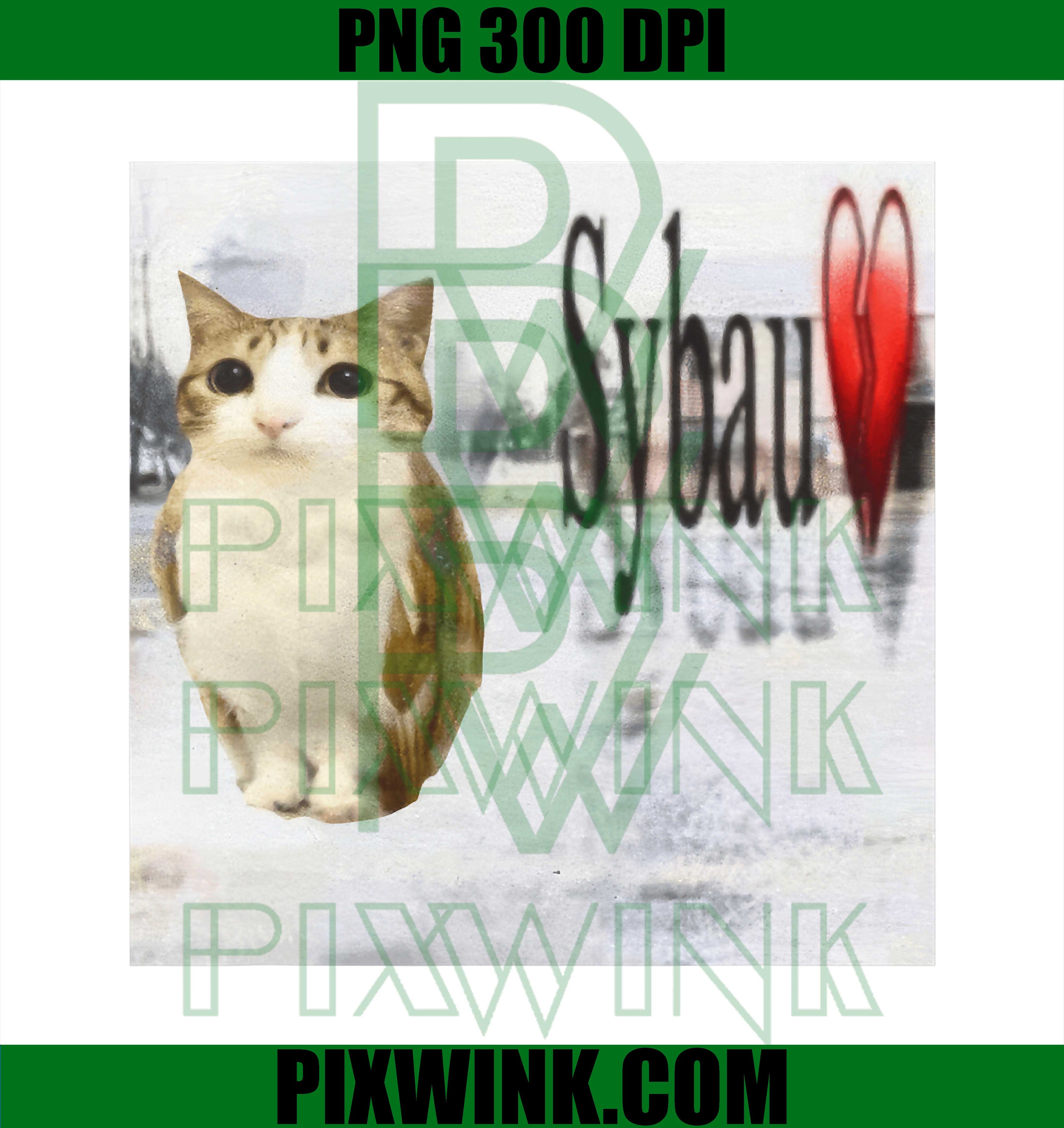 Meowl SYBAU Meme, Funny Cat-Owl Brainrot Silly Cursed Cat PNG