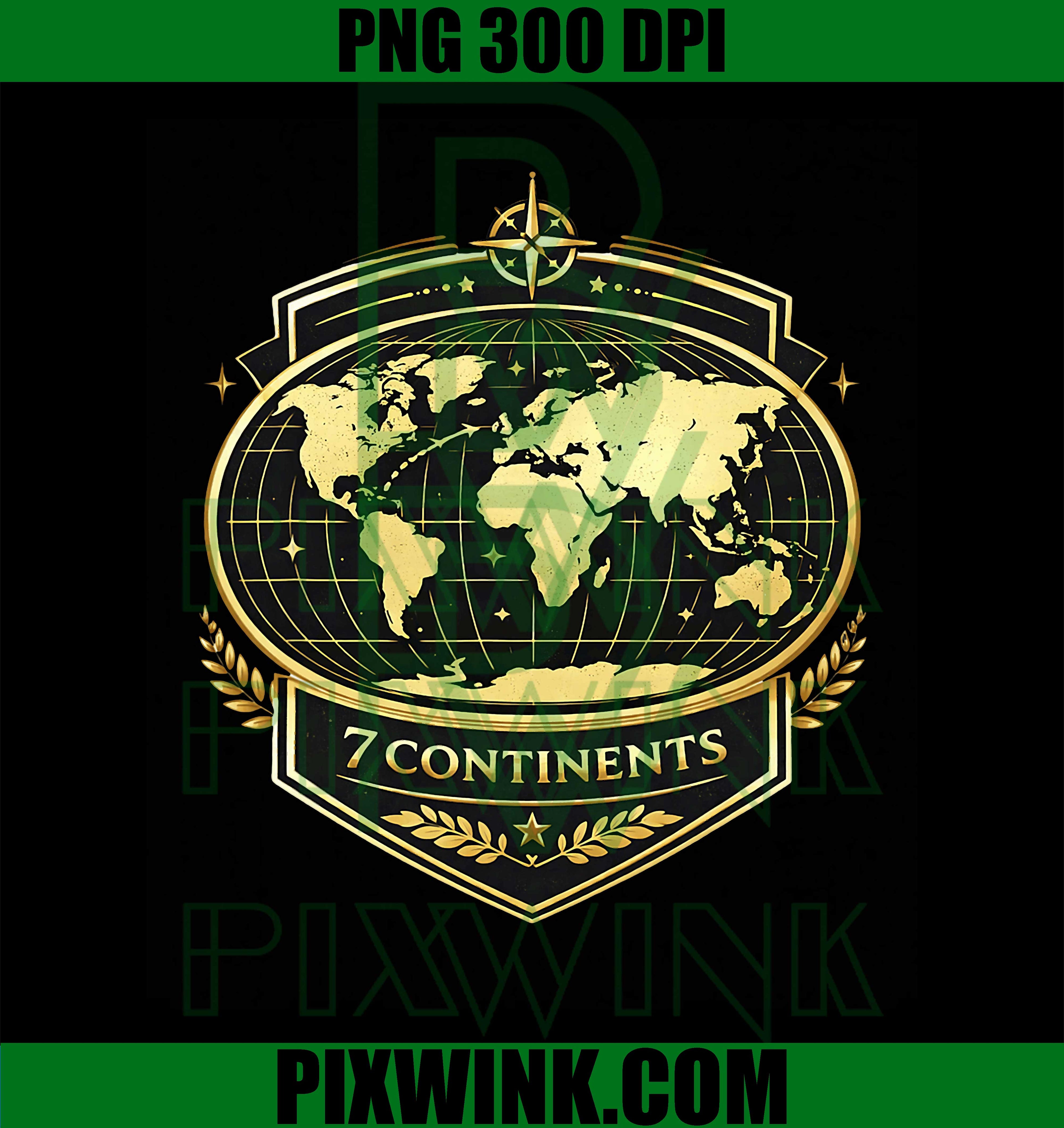 Visited Every Continent PNG, 7 Continents Achievement PNG