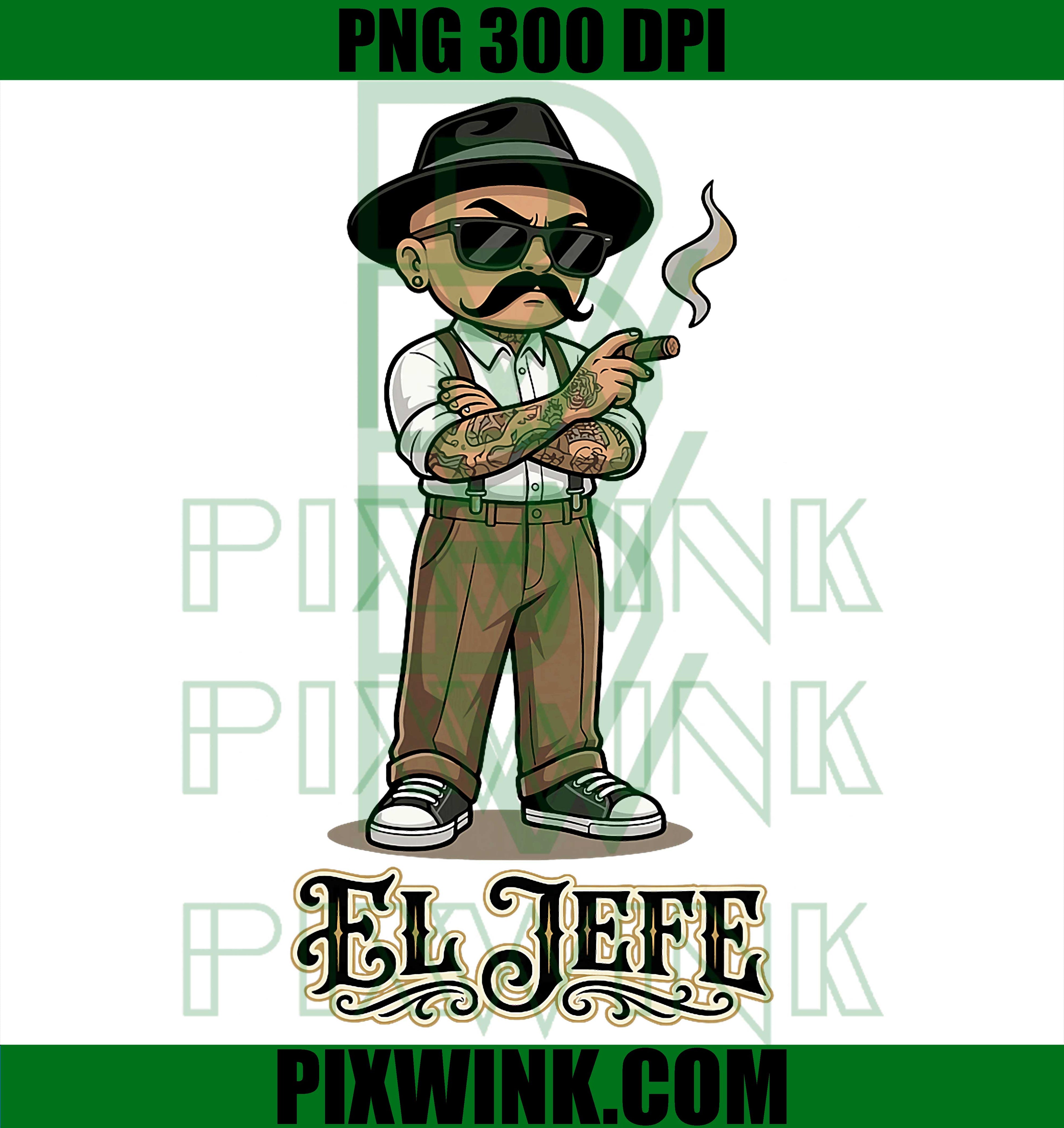 El Jefe Chicano PNG, Mexican Boss Cholo Style PNG