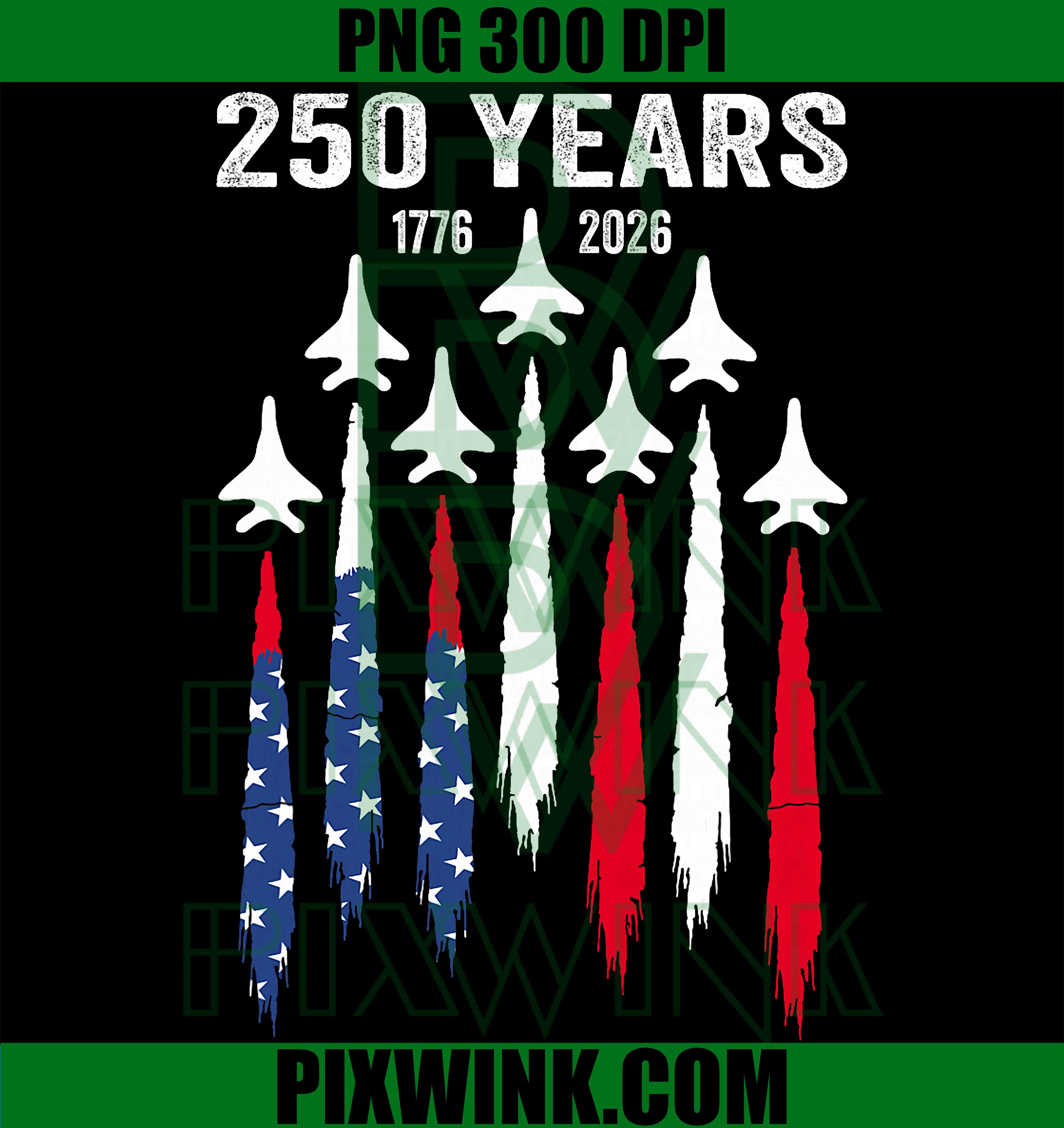 250 Anniversary USA PNG, American 250 Years 4th of July 2026 PNG