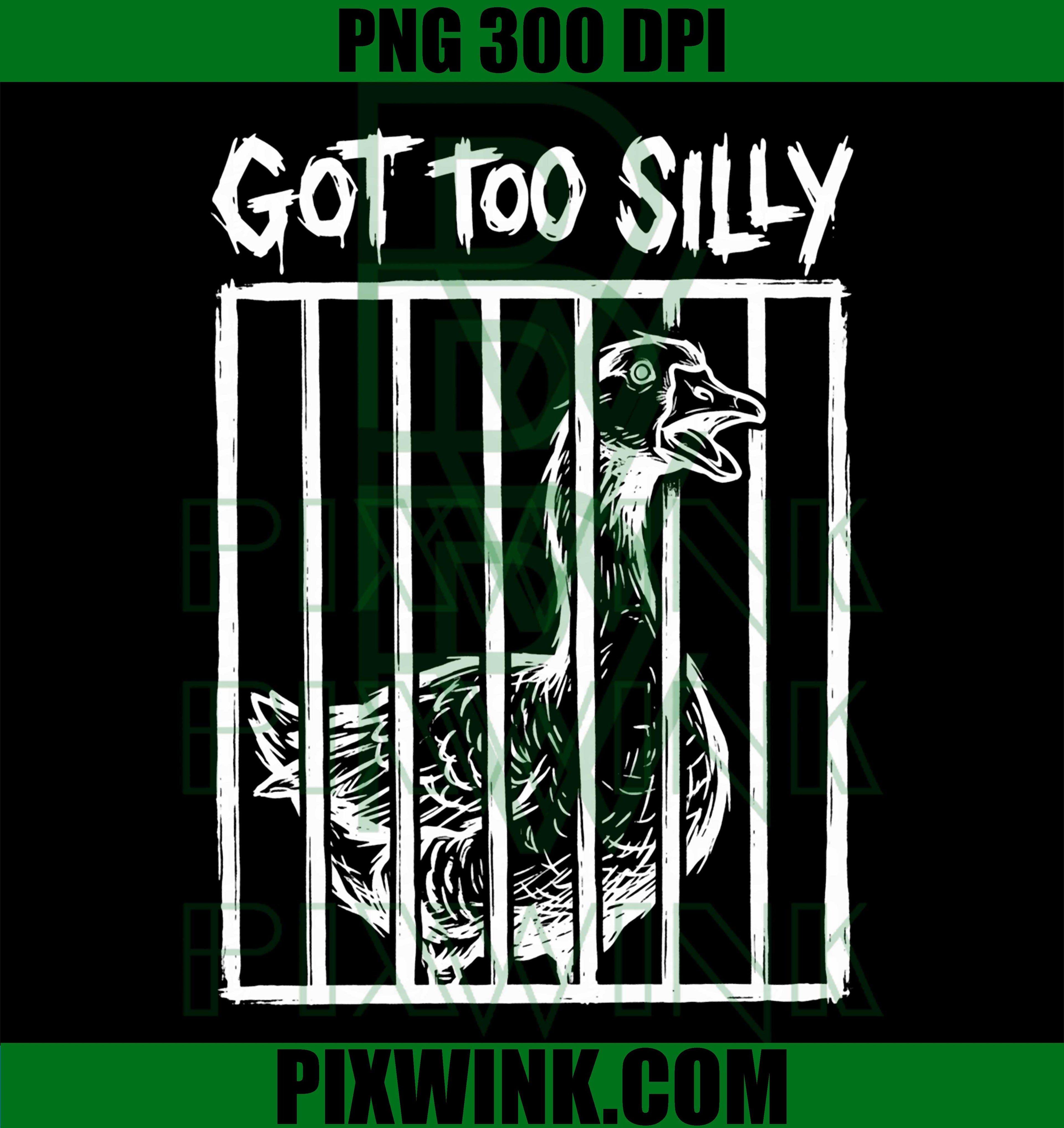 Caged Goose Silly PNG, Funny Bird Meme Long Sleeve PNG