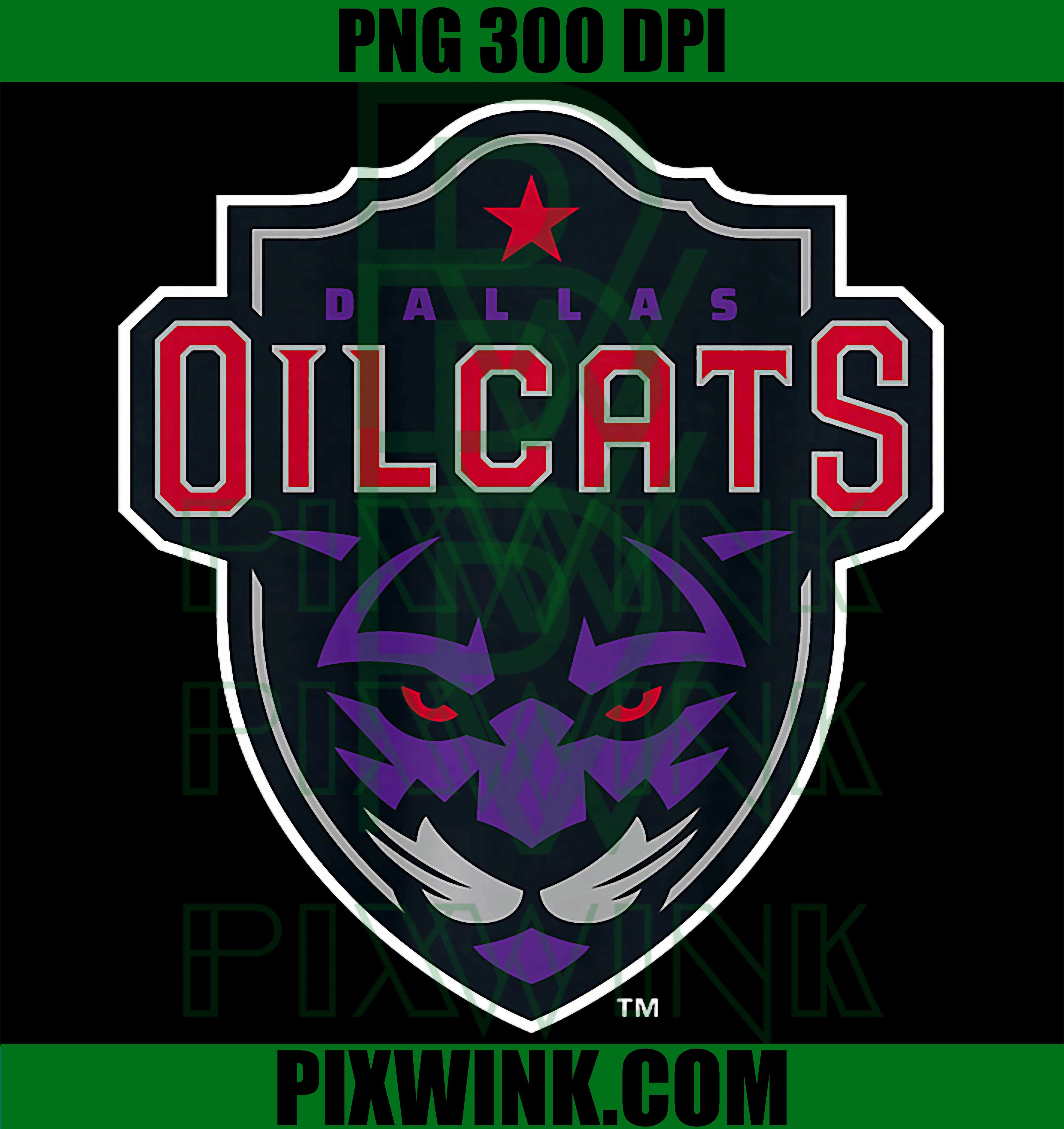 Dallas OilCats PNG, NLL UnBOXed Logo PNG, Lacrosse Mascot Art PNG