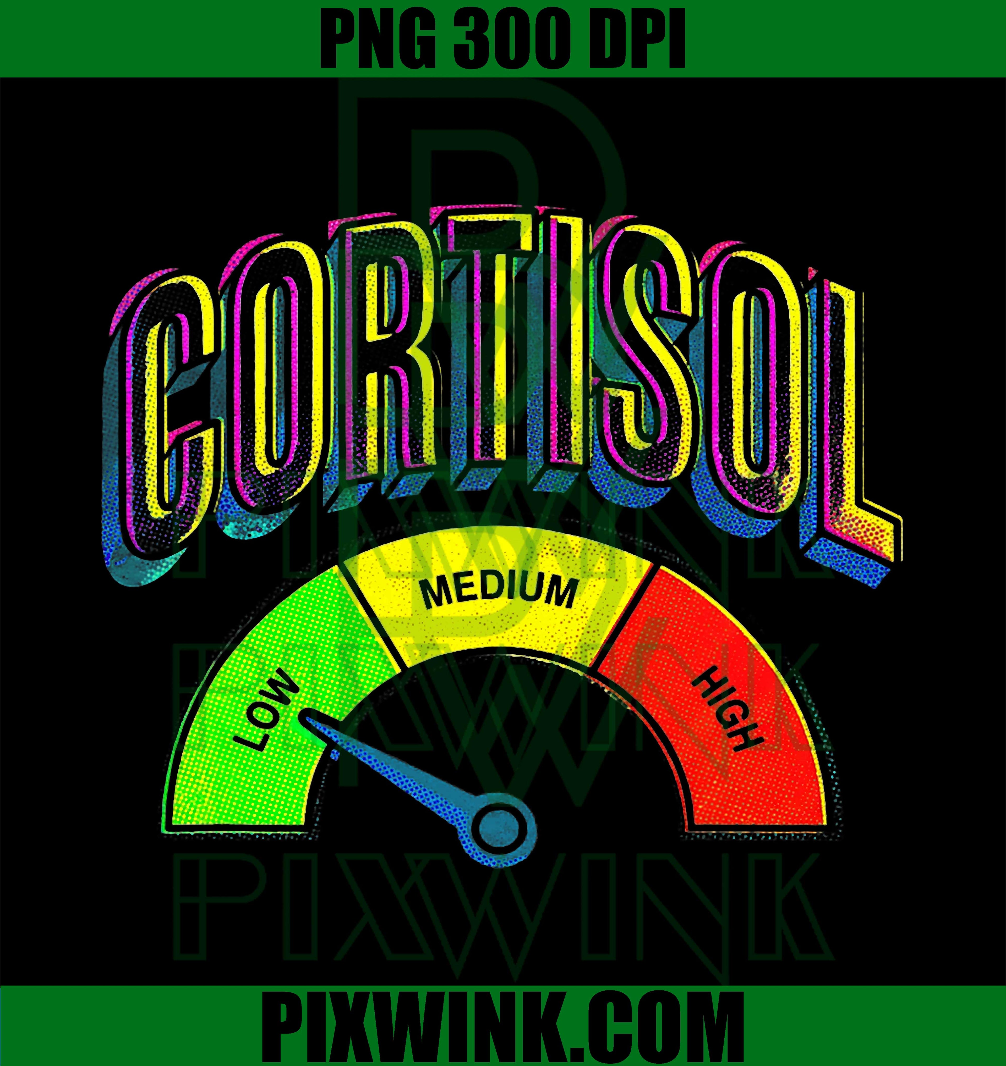 Groovy Low Cortisol Meter PNG, Nervous System Humor PNG