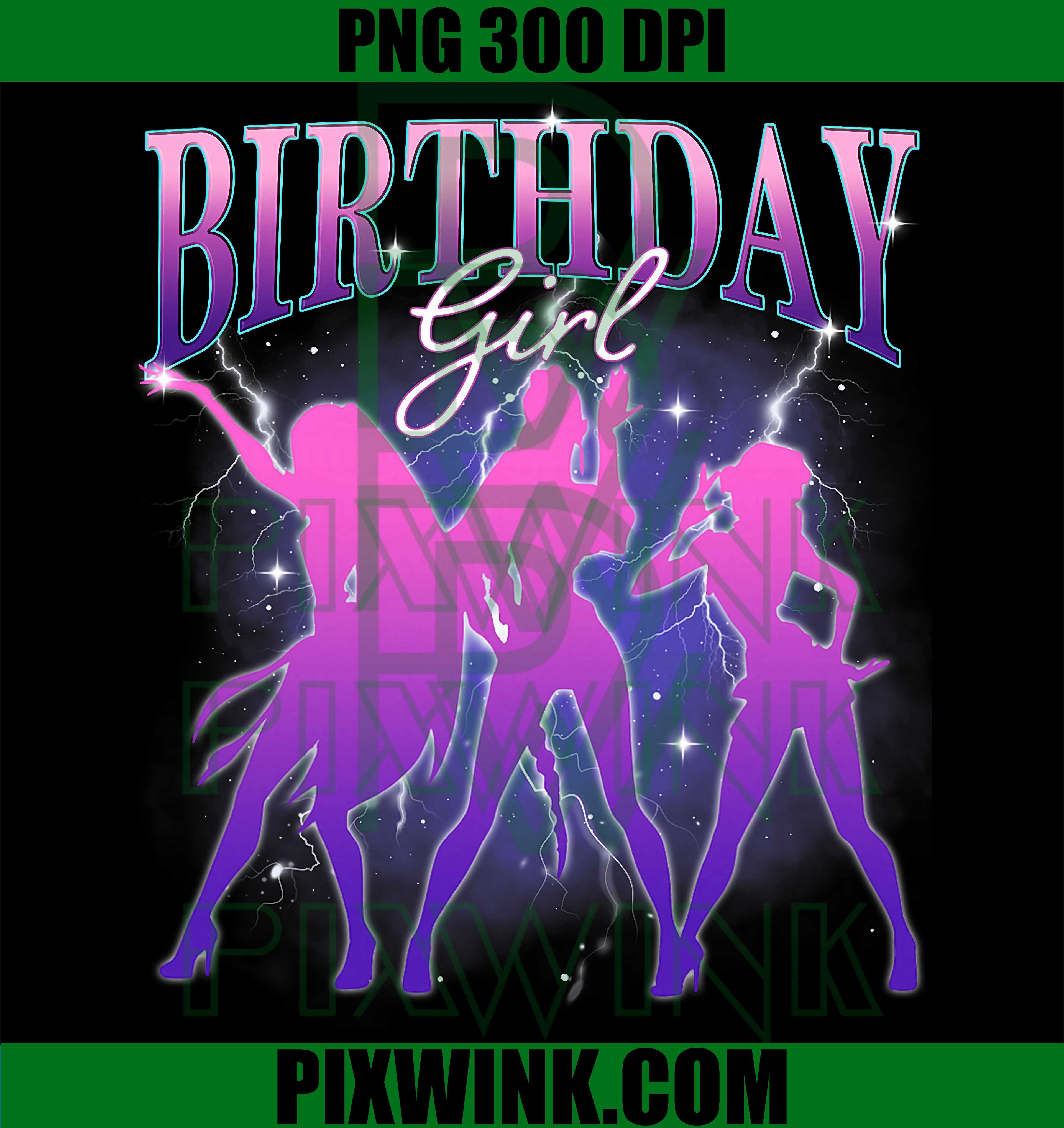 Birthday Girl Kpop PNG, Family Matching PNG, K-pop Party Graphic PNG
