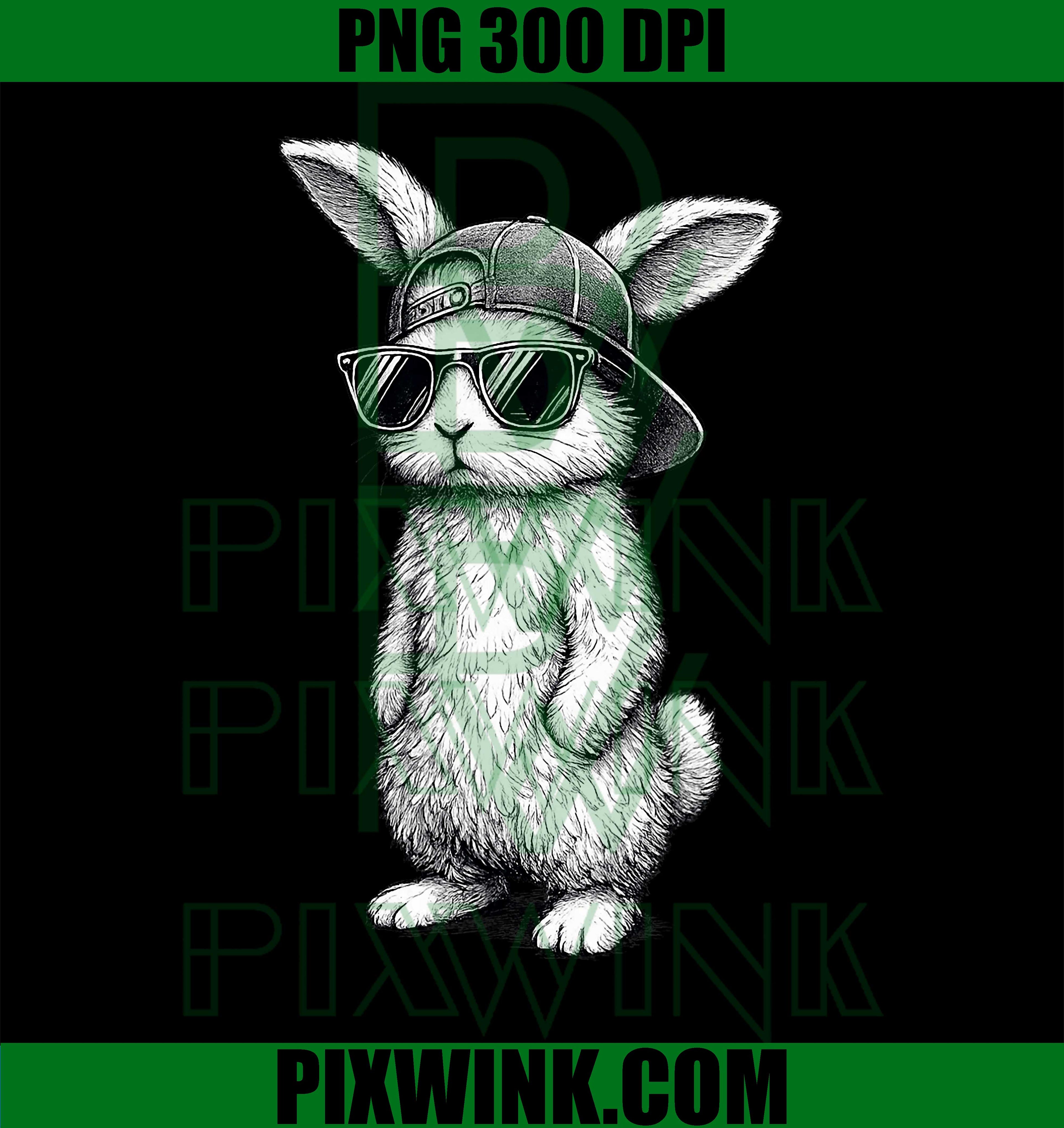 Sunglasses Bunny PNG, Easter Cap Bunny PNG, Teens Kids Easter PNG