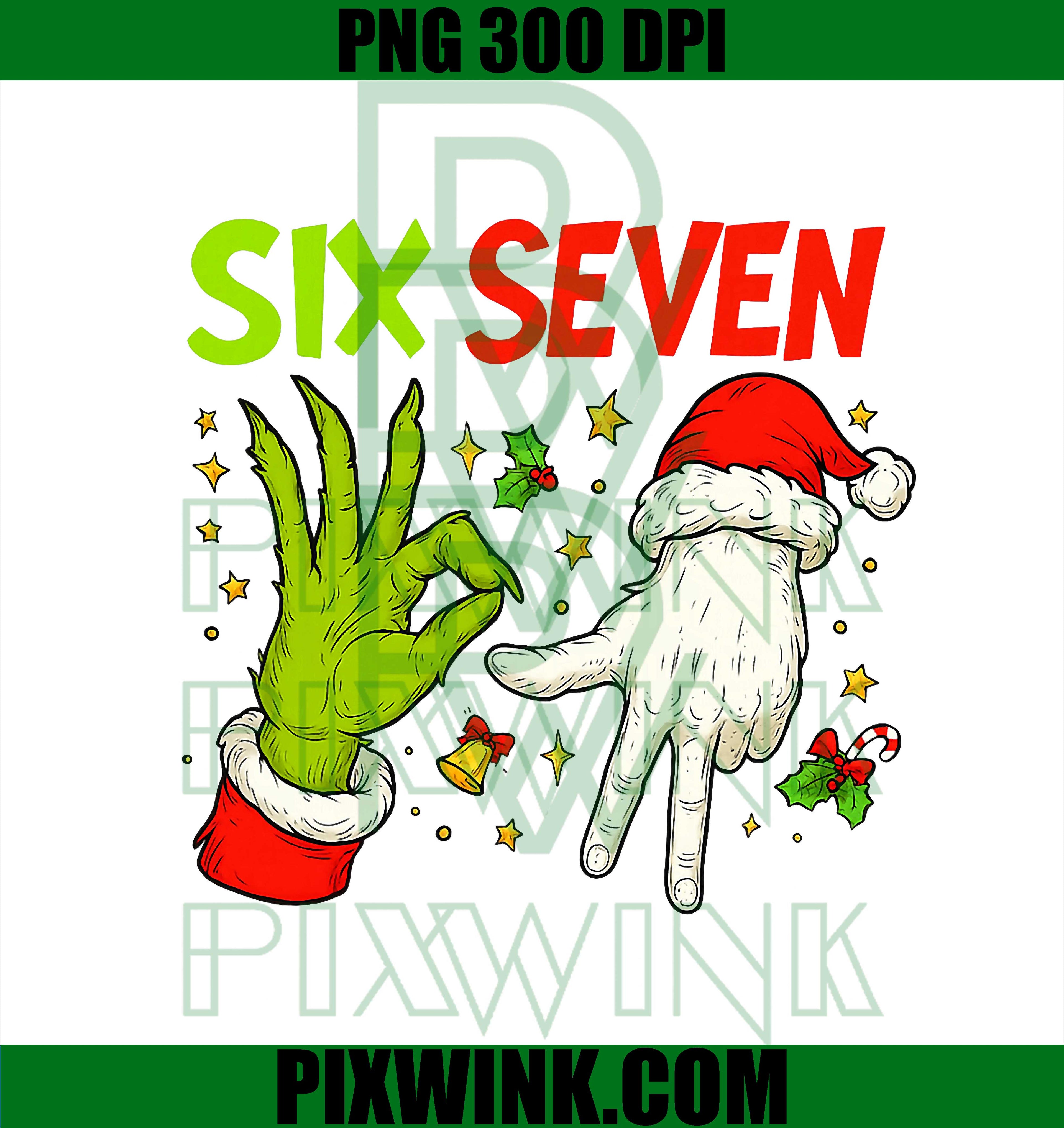Six Seven Christmas, Funny 6 7 Meme Xmas PNG