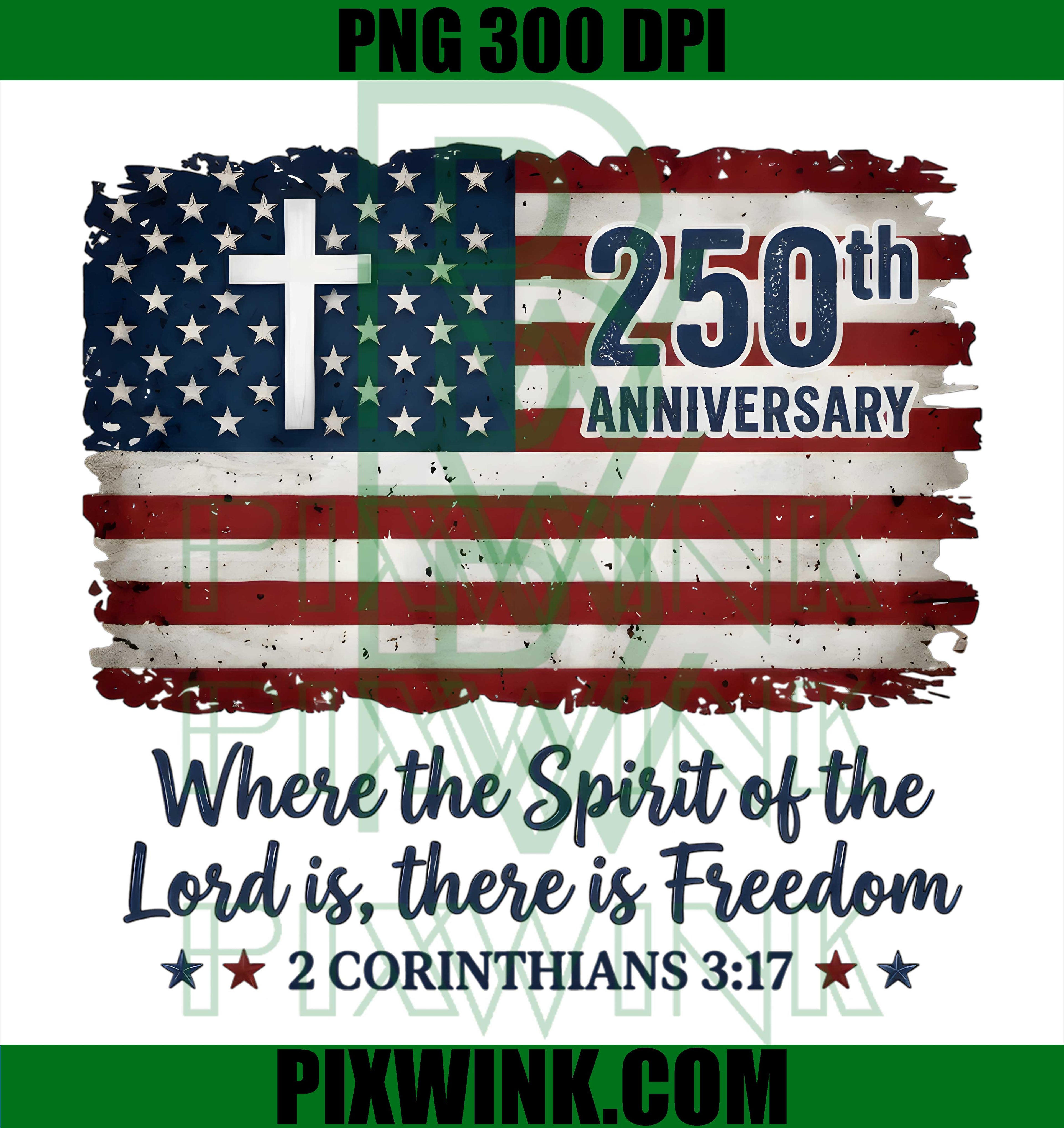 Christian Freedom Jesus PNG, America 250th Anniversary Patriotic PNG