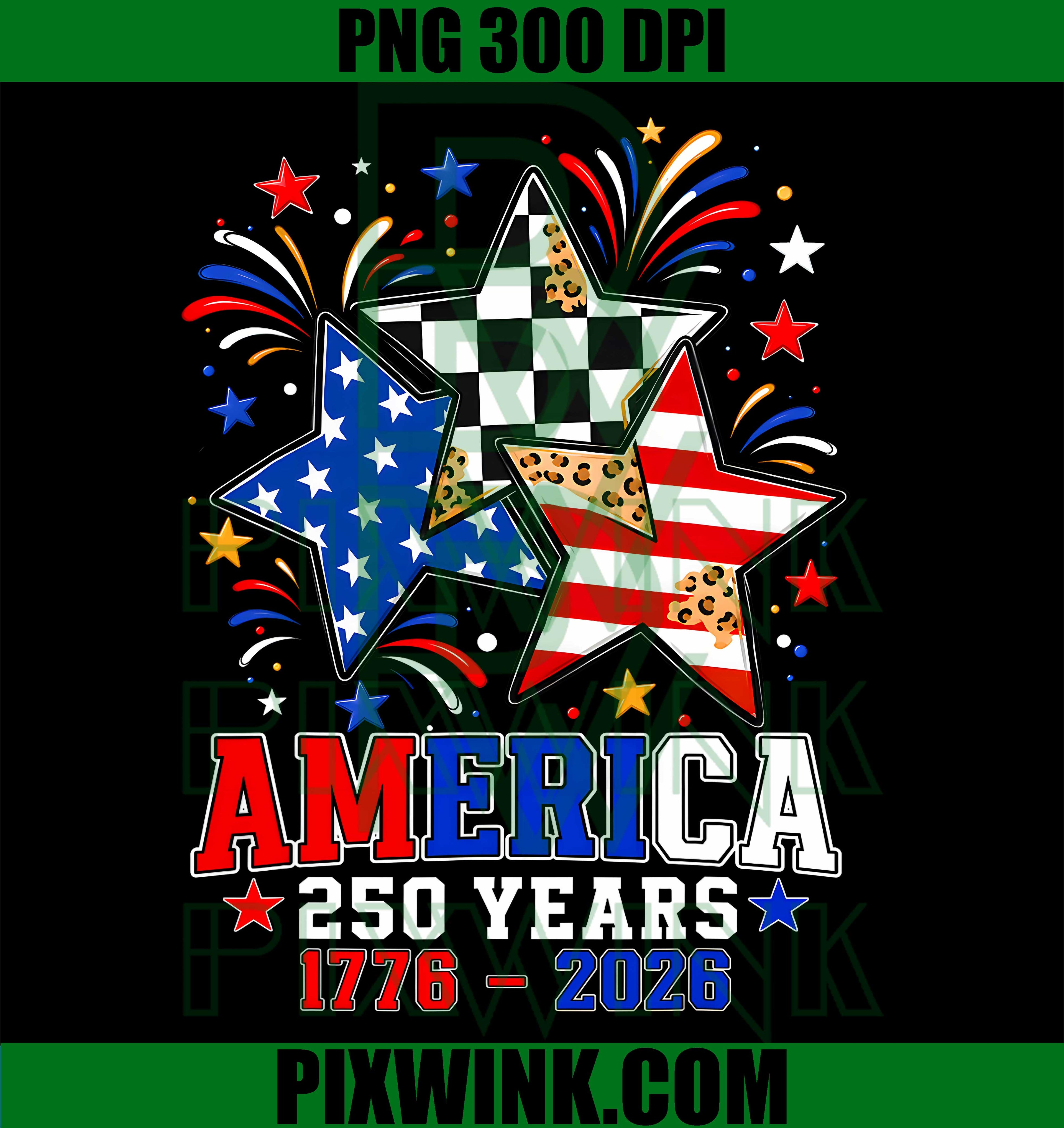 America Flag Stars PNG, 250 Years USA PNG, 4th July Stars PNG