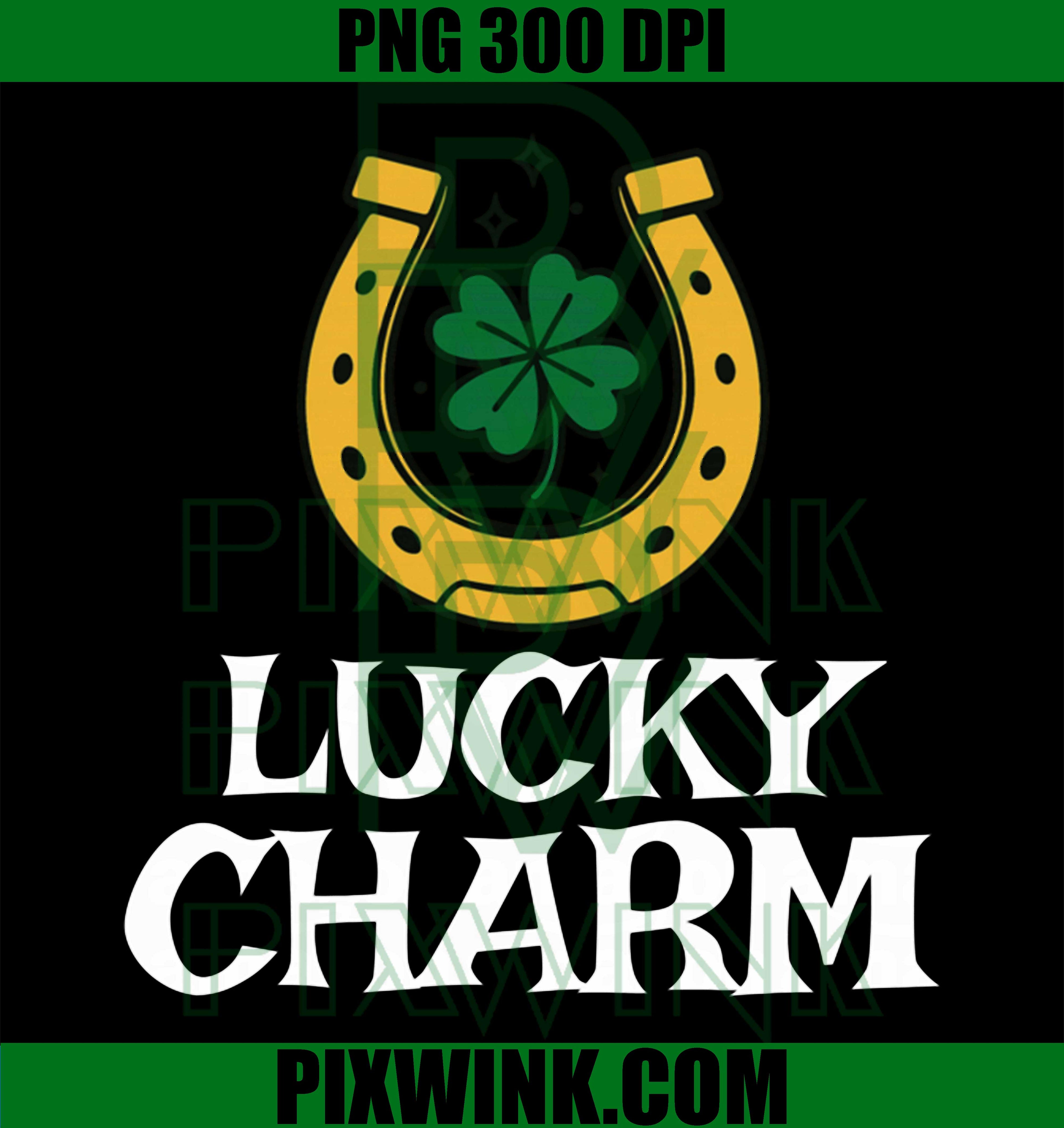 Lucky Horseshoe Clover PNG, St Patricks Day Irish PNG, Lucky Charm Hoodie Design PNG