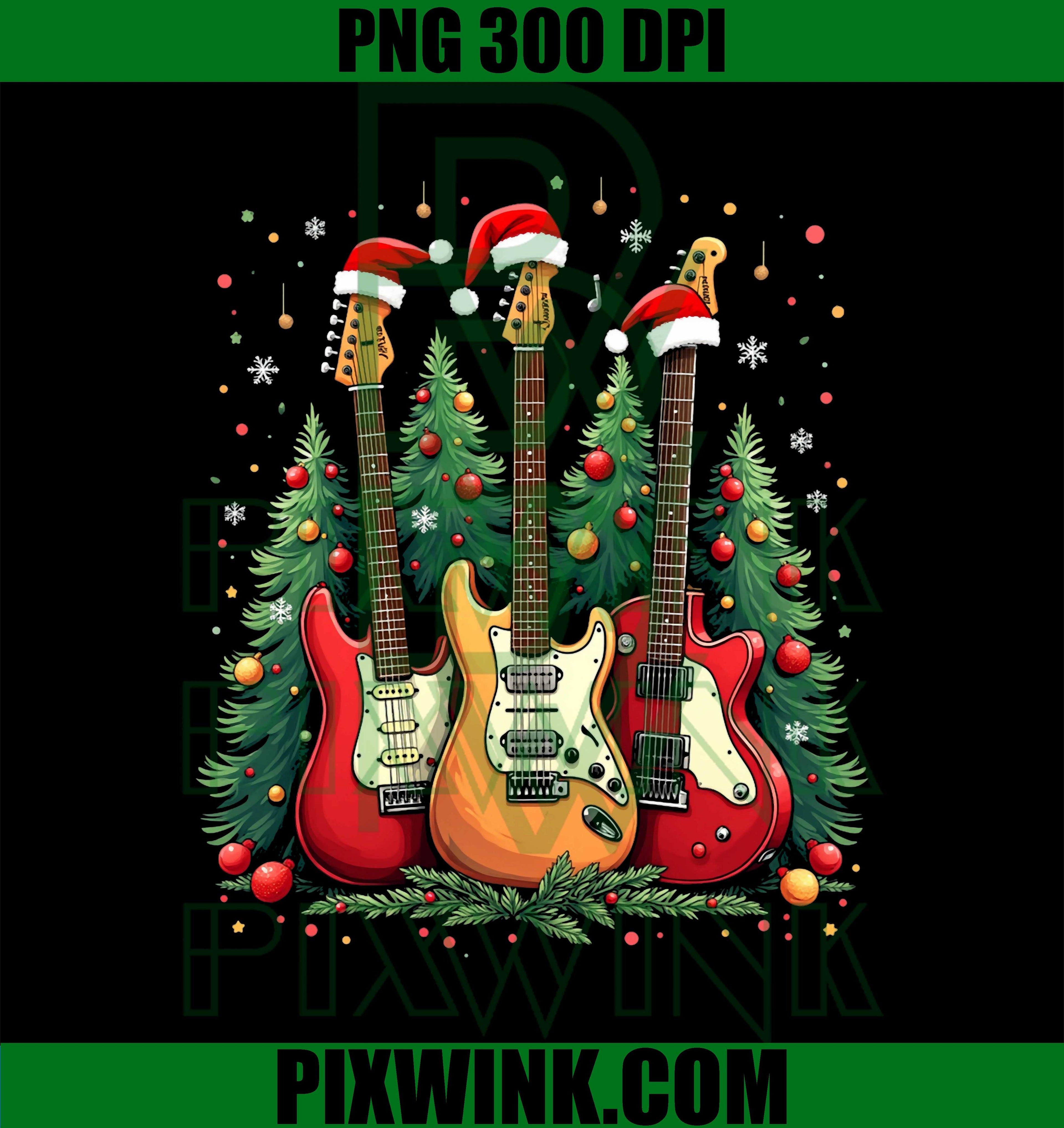 Christmas Electric Guitars PNG