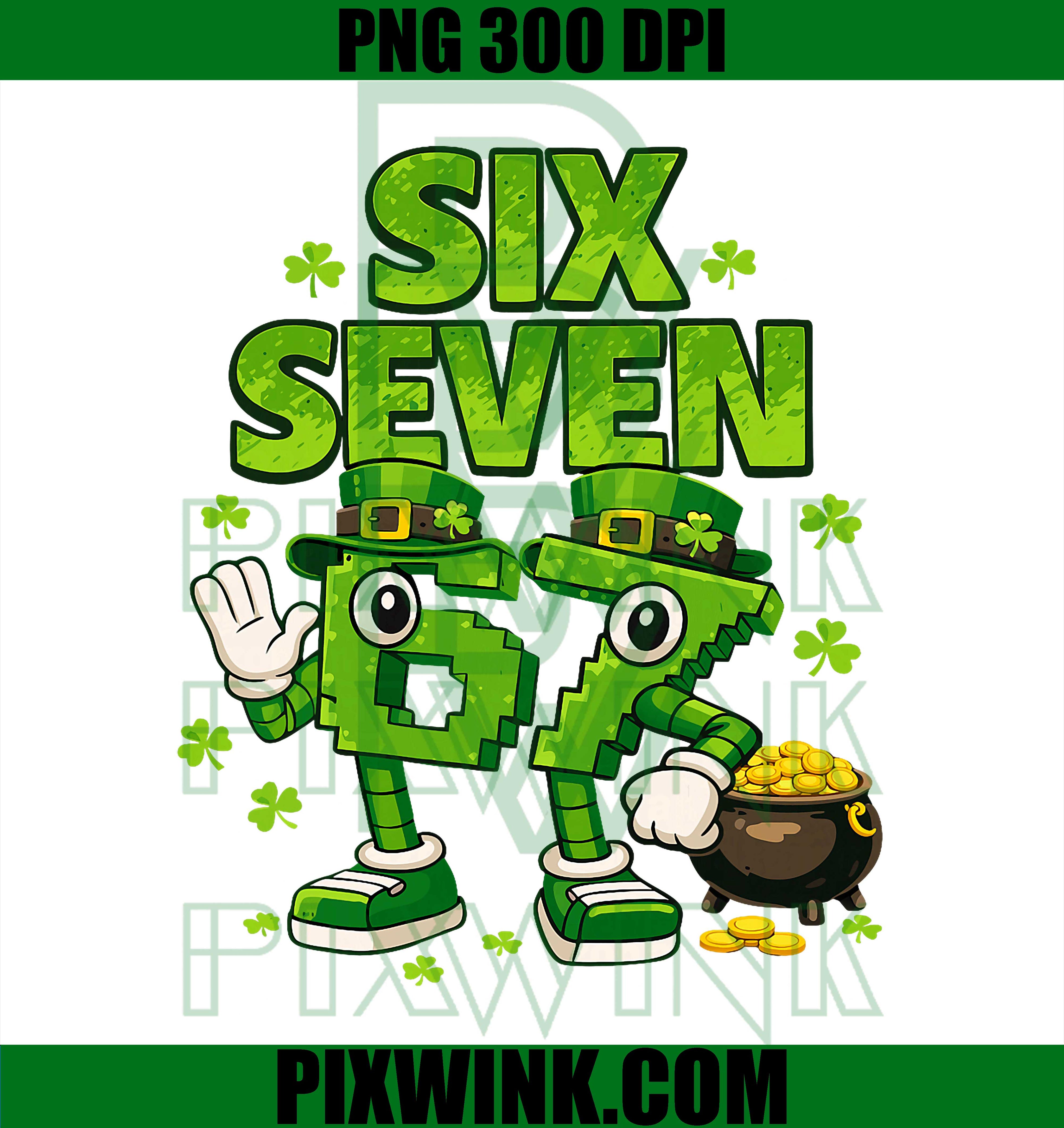 67 Shamrock PNG, Six Seven Shamrock PNG, St Patricks Day Shamrock PNG