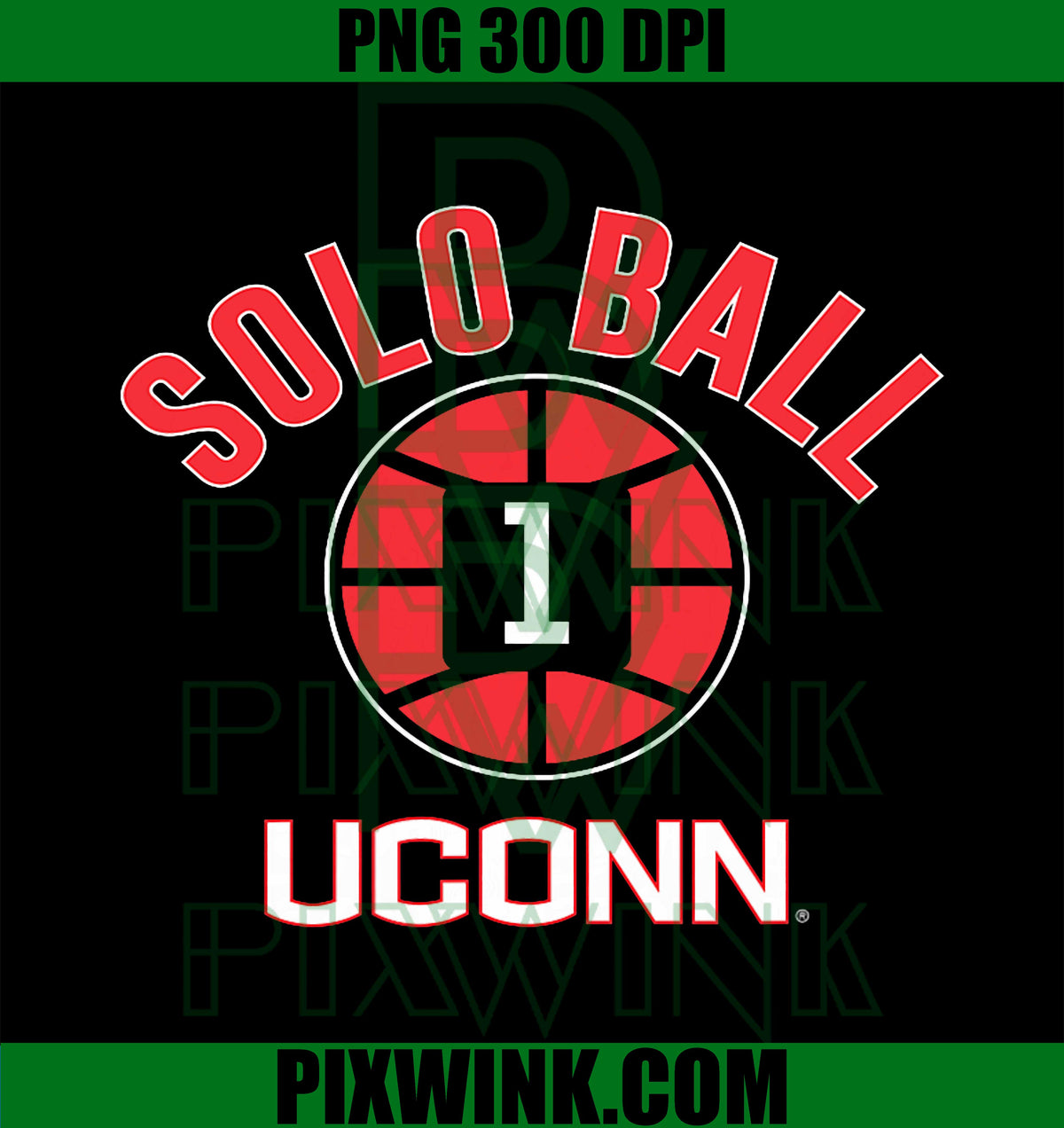 UConn Basketball, Solo Ball, Name Number PNG